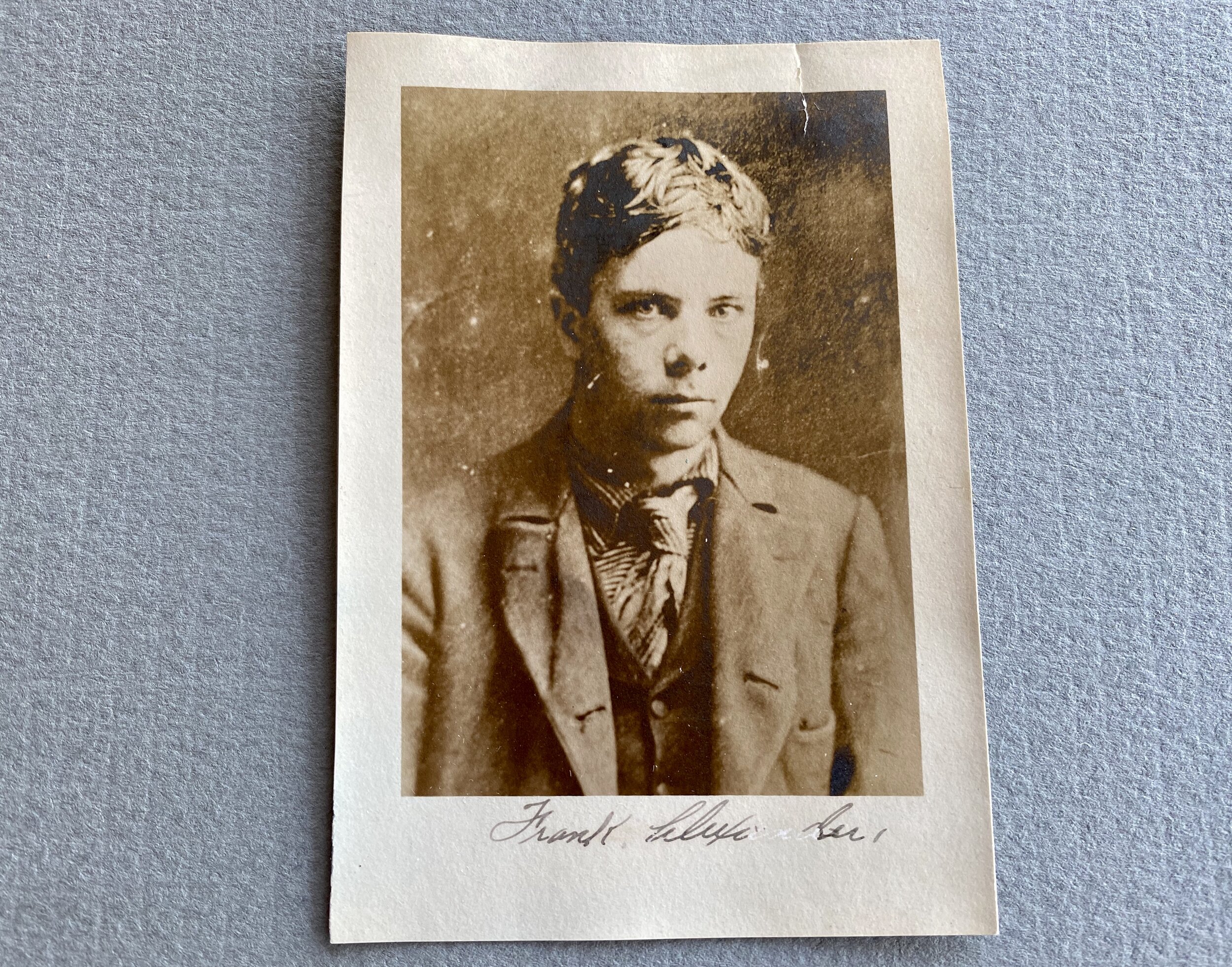 1910 - Mug Shot of a Young Man Named Frank