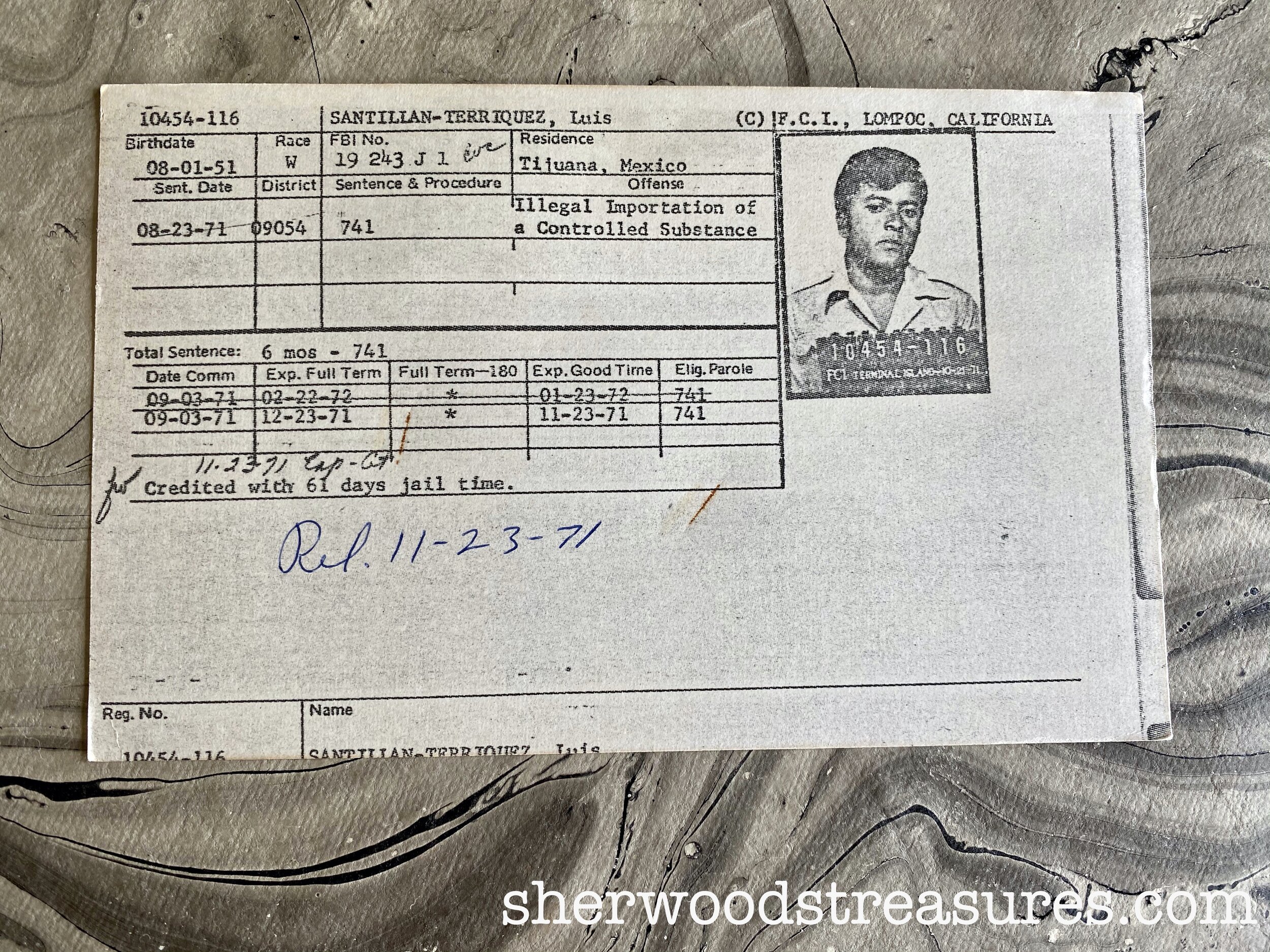 1971 - Mexican Drug Smuggler
