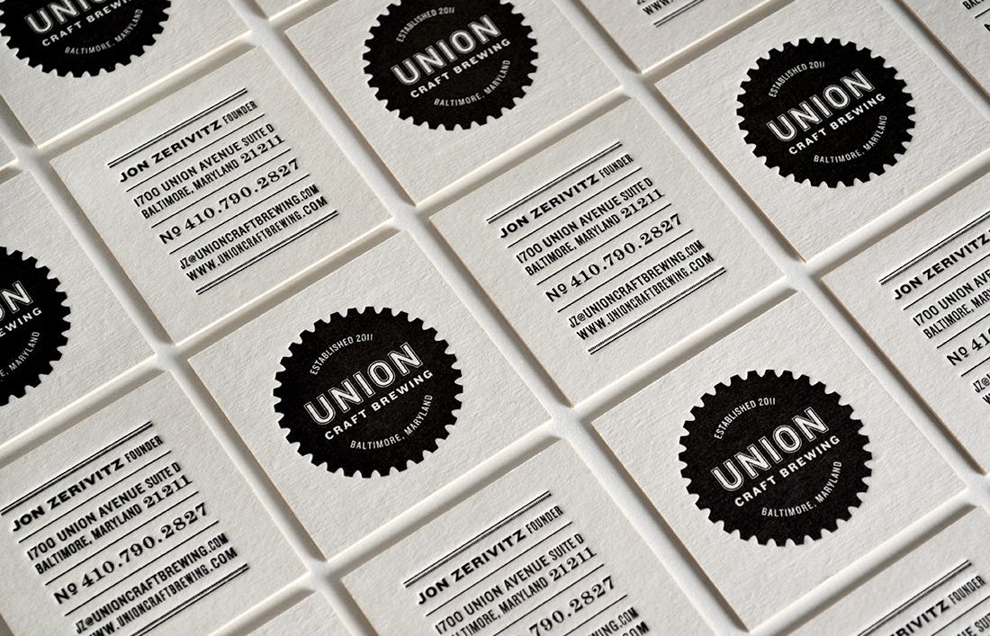 Union Craft Brewing: Business Card Design