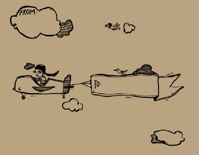 Air Mail: Airplane Flat Mailer