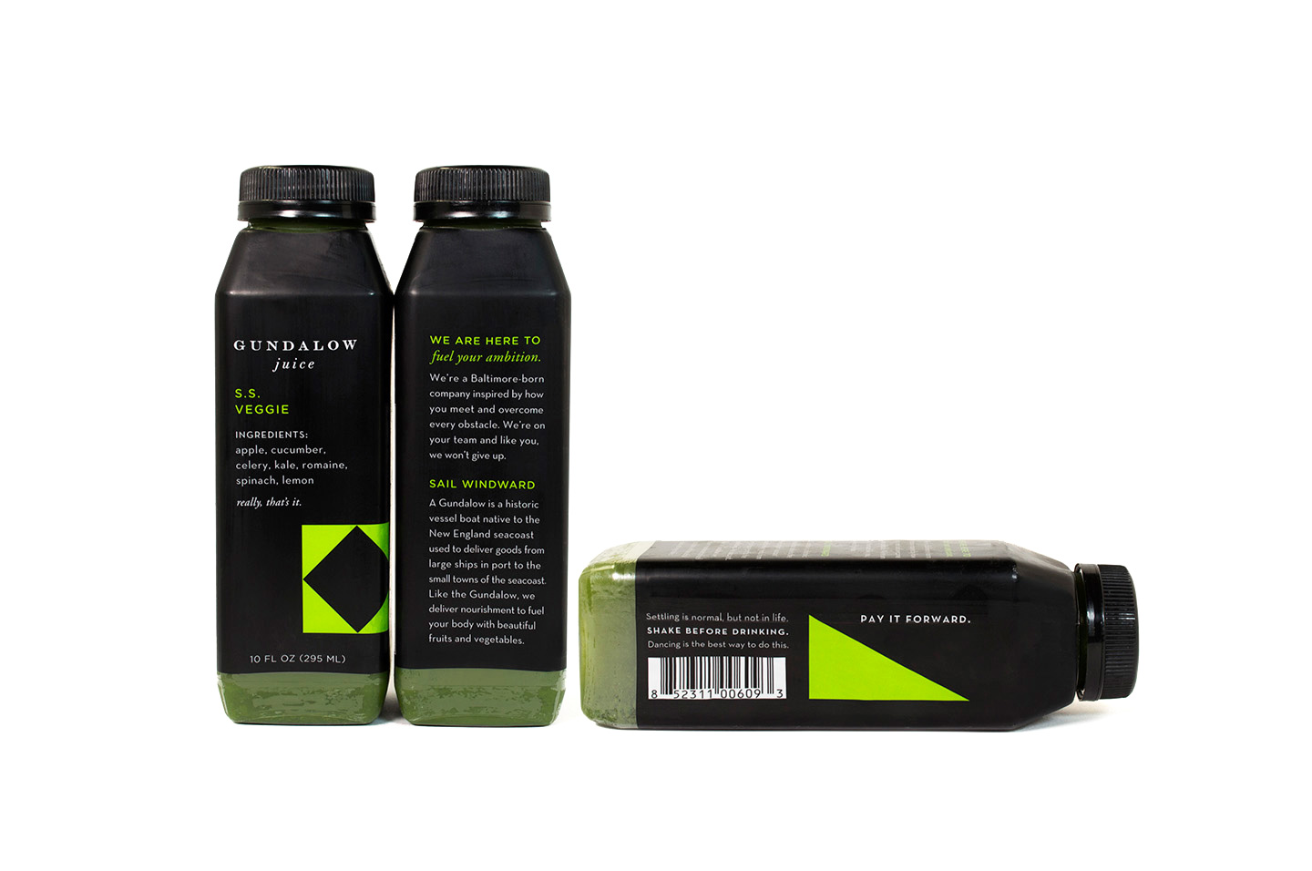 Gundalow Juice: Bottle Package Design for S.S. Veggie