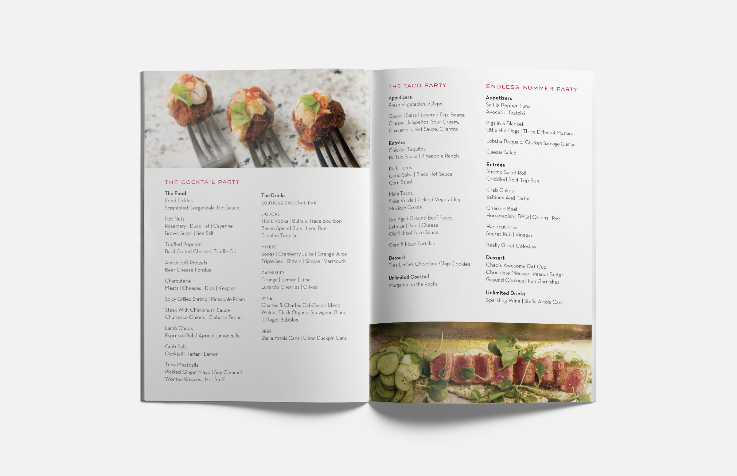 Hoopla! Catering: Informational Booklet Design