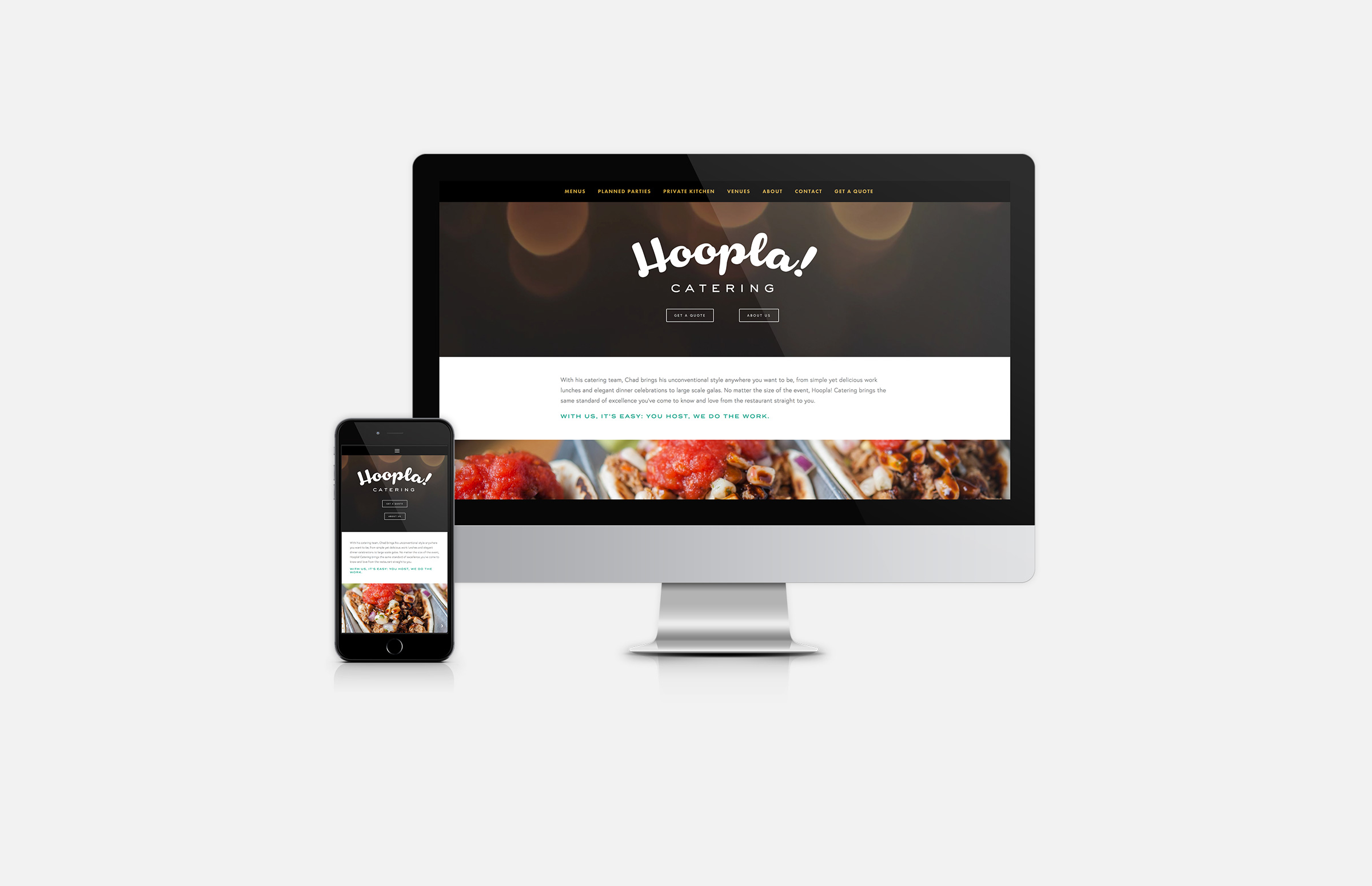 Hoopla! Catering: Responsive Website Design