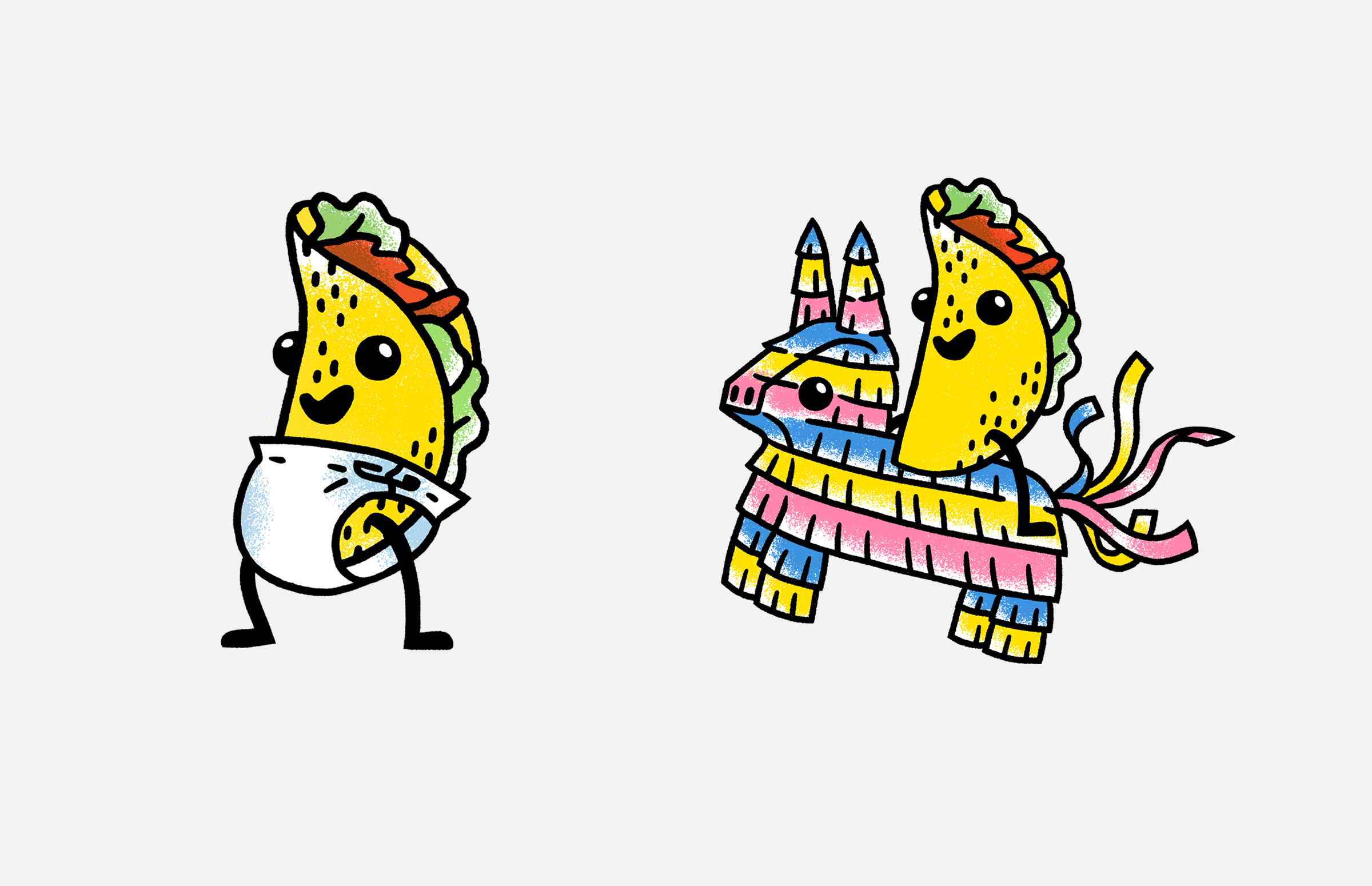 La Food Marketa: Tacopalooza Mascot Illustrations