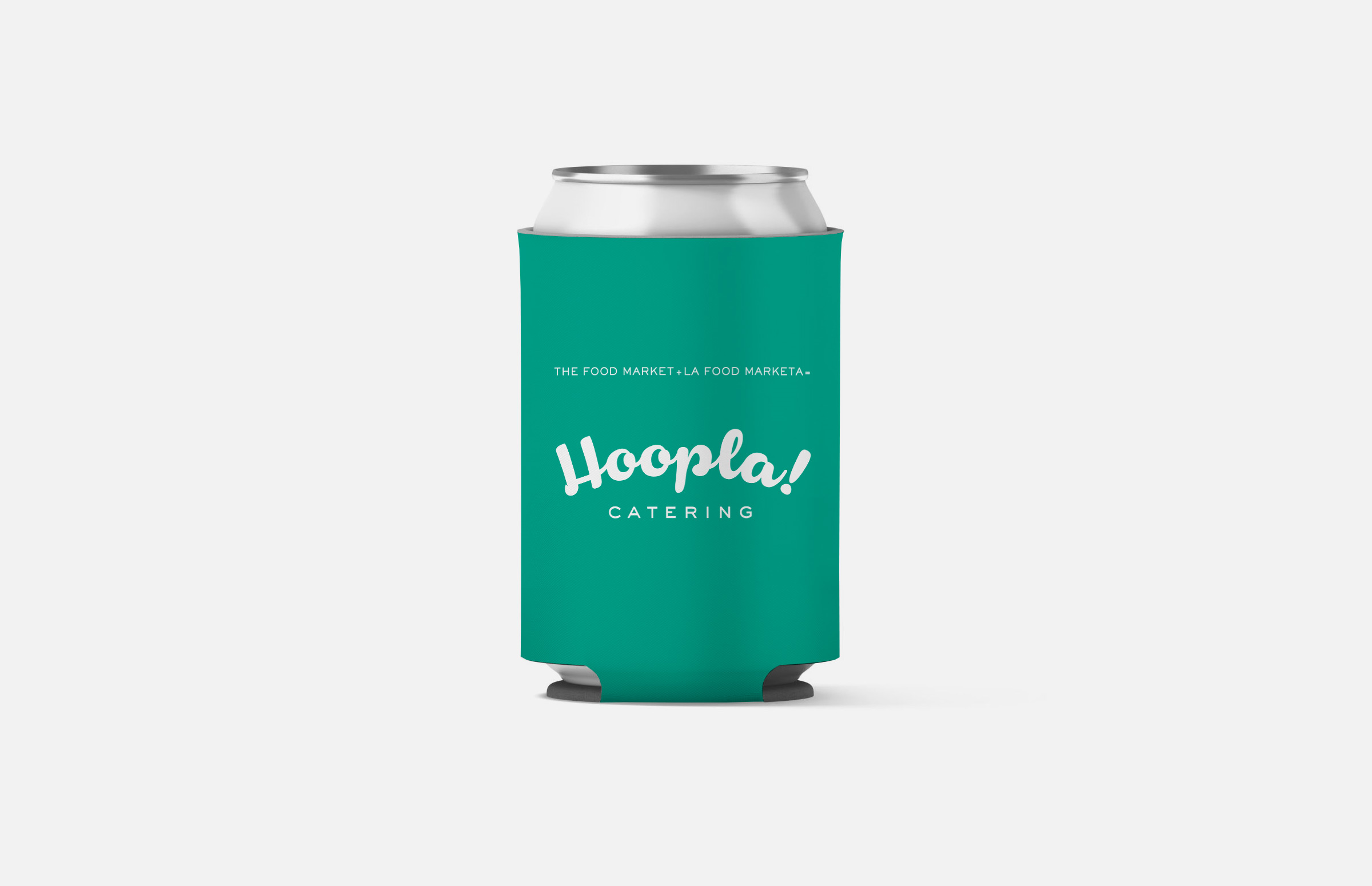 Hoopla! Catering: Can Koozie Design