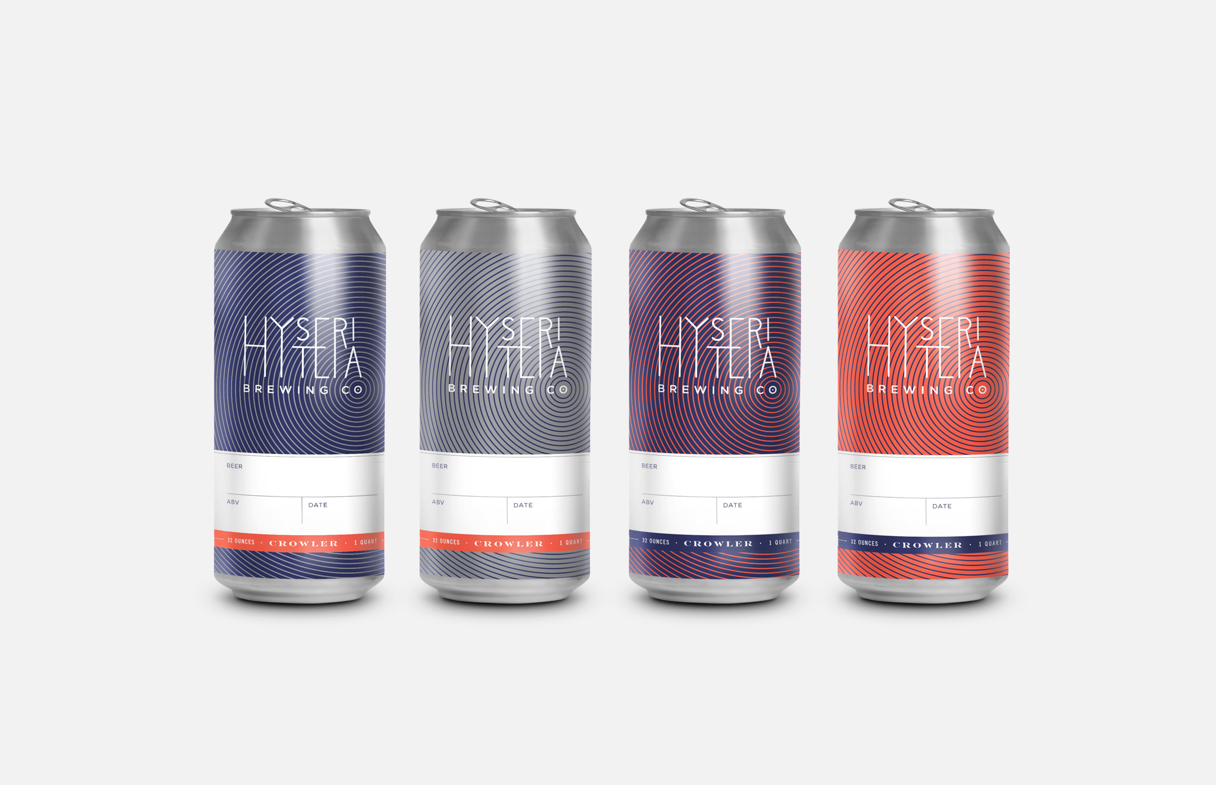 Hysteria Brewing Company: Crowler Designs