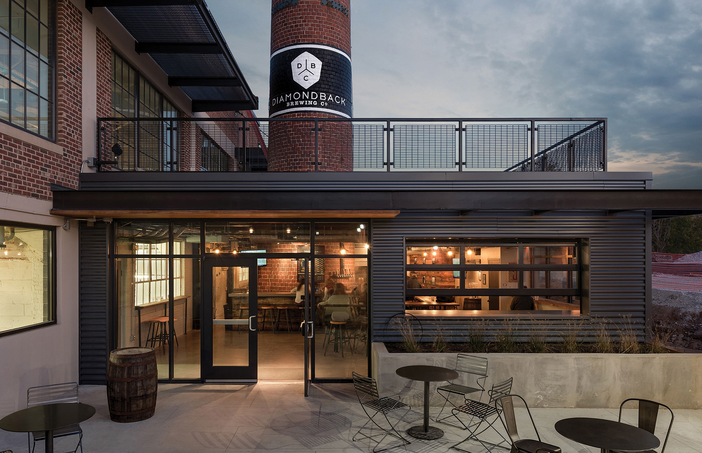 Diamondback Brewing: Painted Logo on Smokestack
