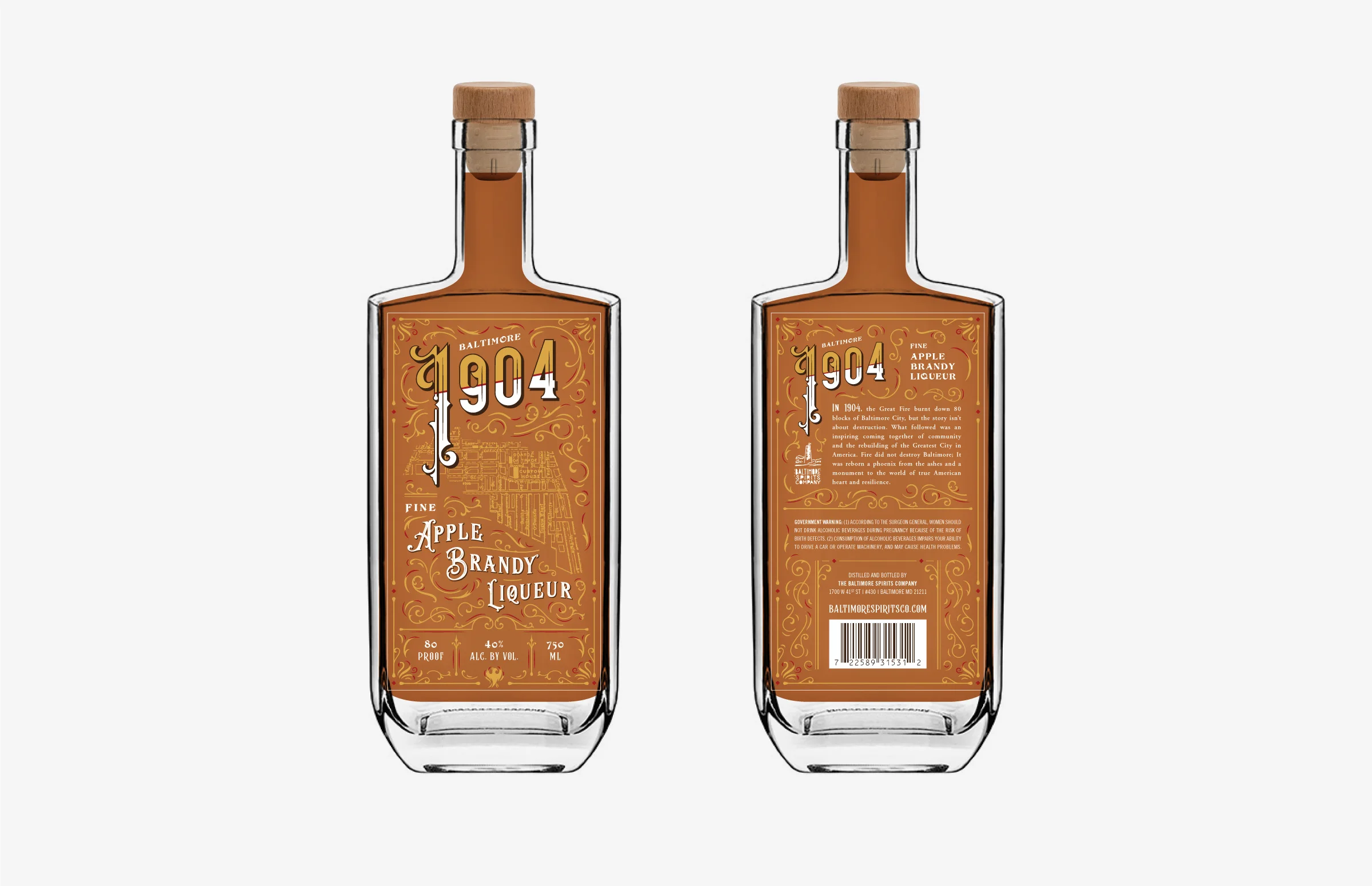 Baltimore Spirits Company: 1904 Bottle Design