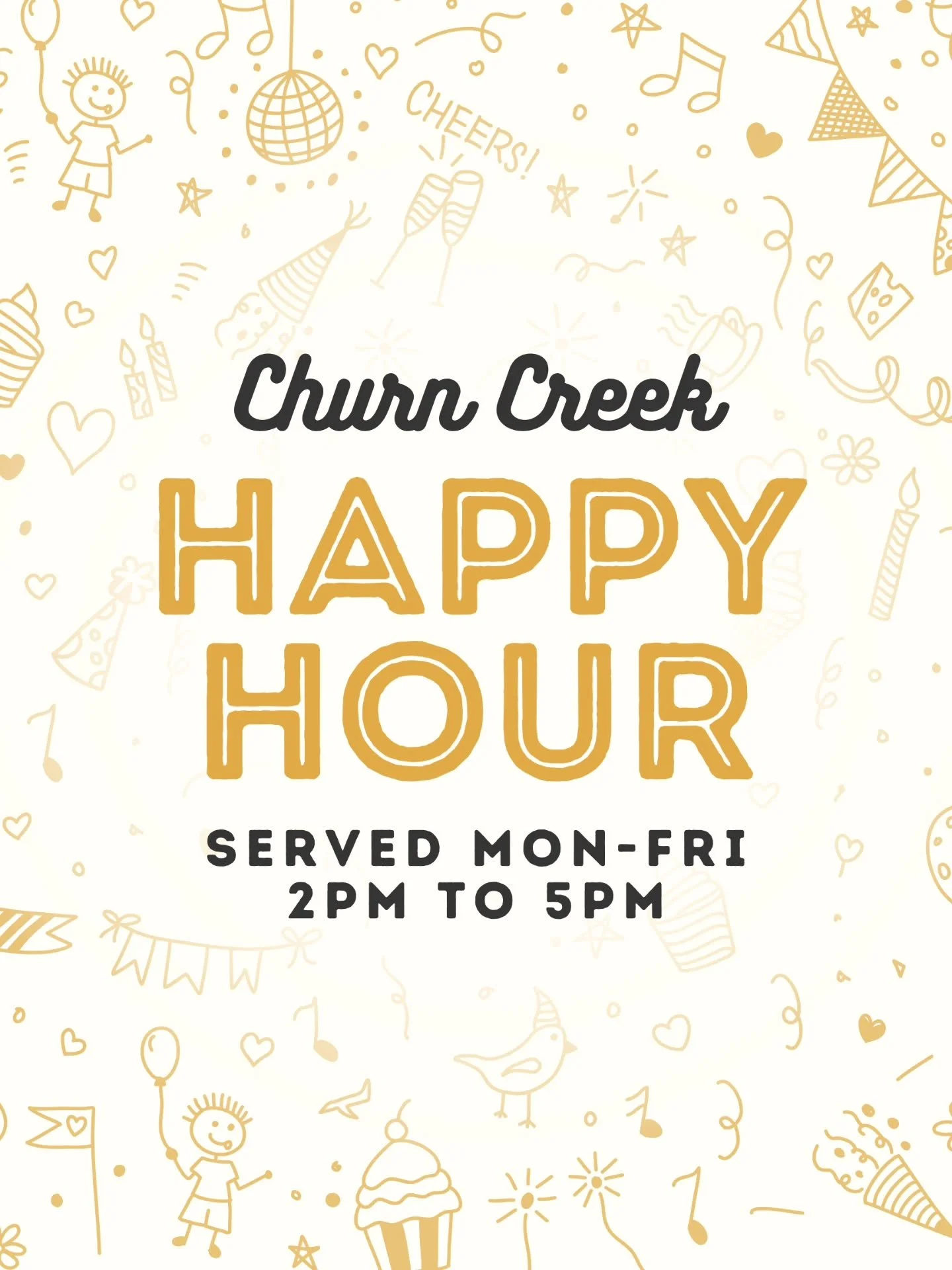 New Happy Hours &amp; Menu!!

🍽 FOOD 🍽
Avo-lanche Toast | 6.50
BLTT | 12.00
The Little Salad | 4.00
Housemade Scone &amp; Butter | 4.50
Fruit Bowl | 4.00

☕️ DRINKS ☕️ 
Cappuccino | 3.75
Medium Americano | 3.00
Medium Hot Cocoa | 3.25
Medium Apple 