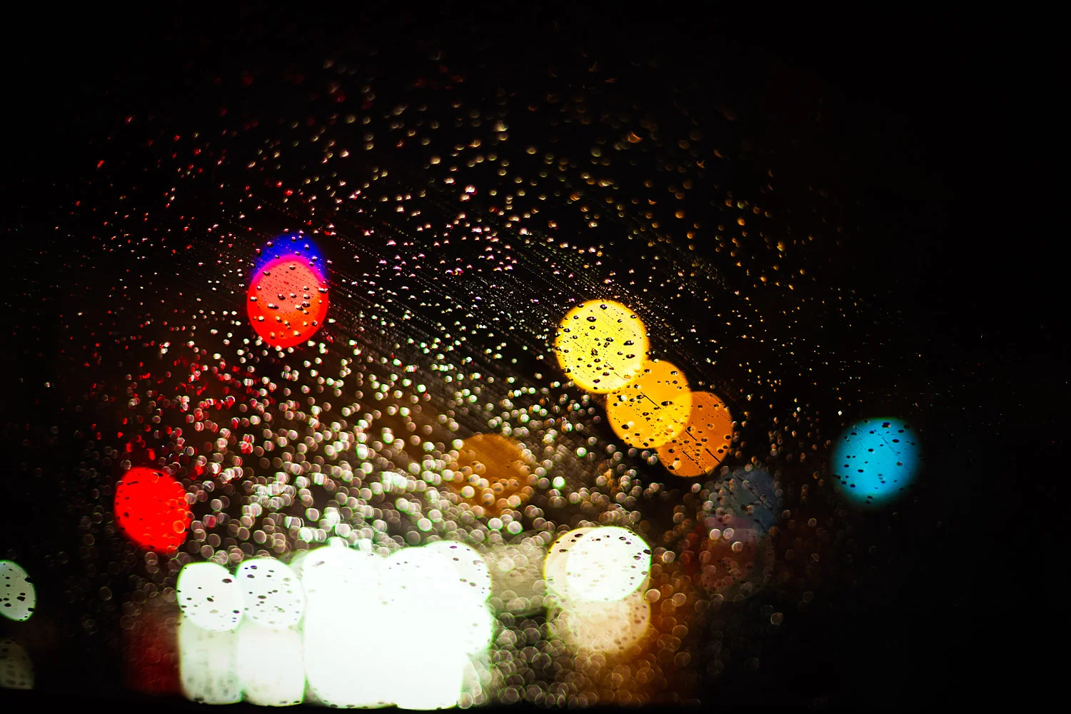 Impression of a rainy city