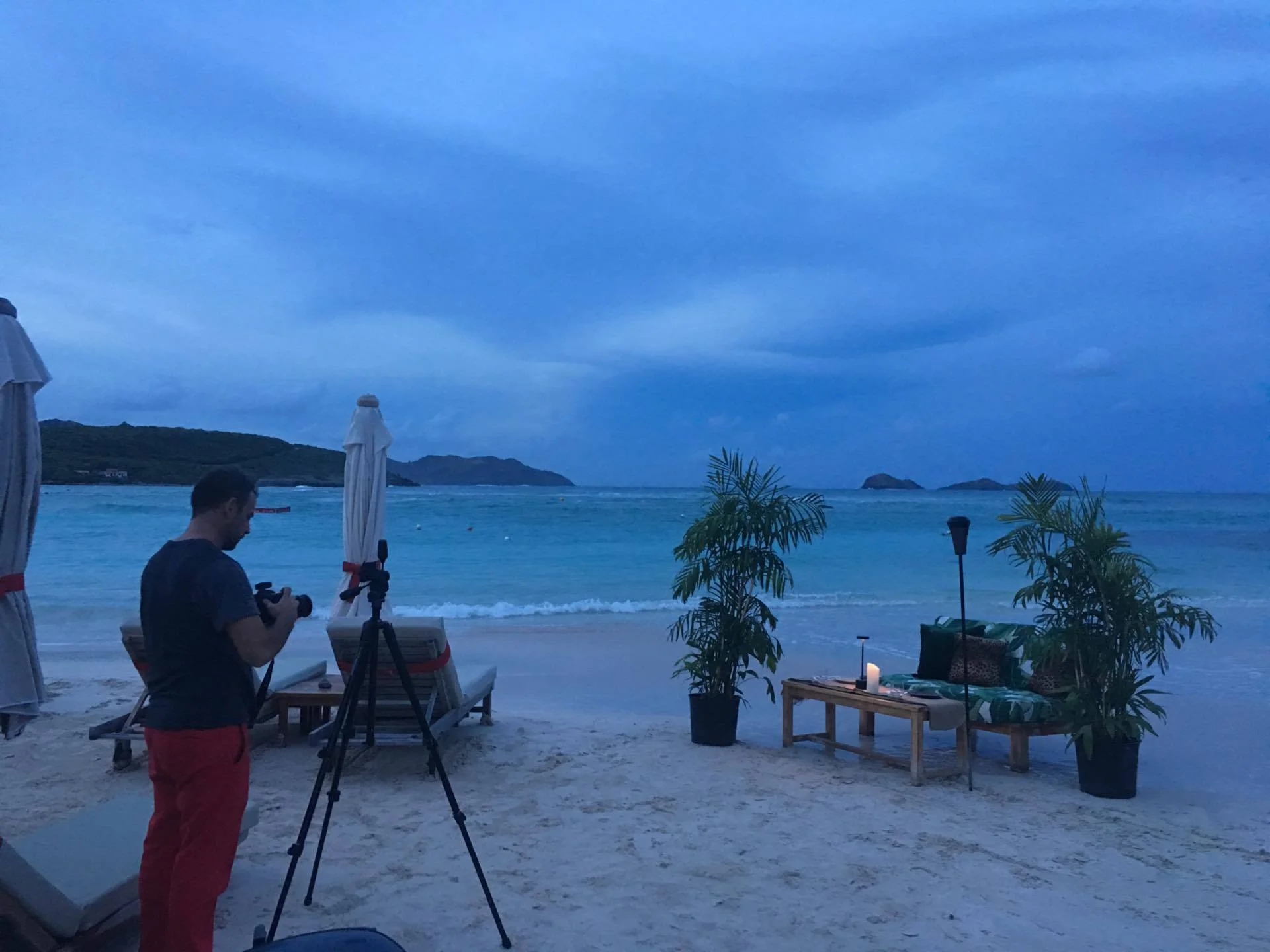 preparing for a long exposure night shot