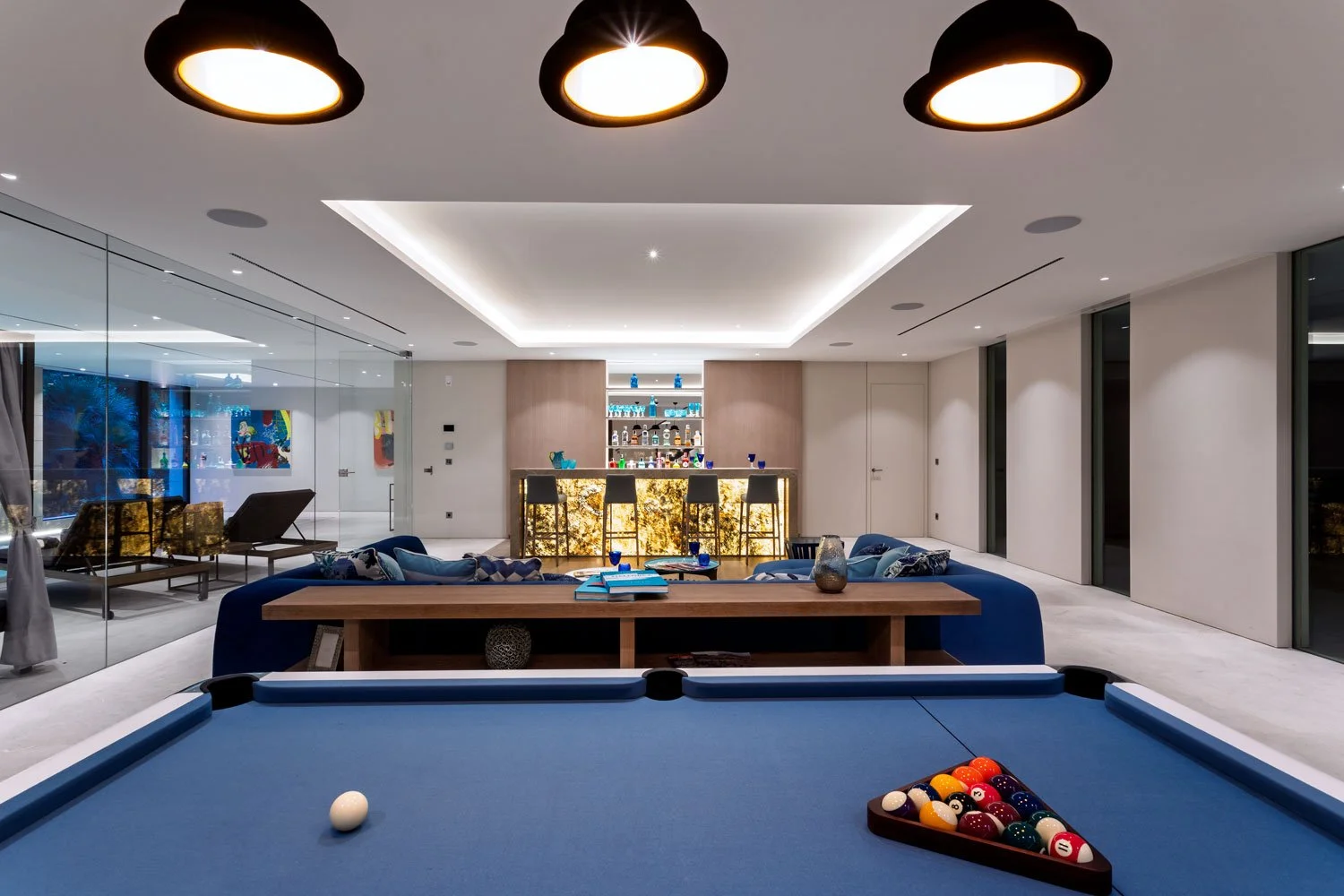 bar area in a villa in Mallorca