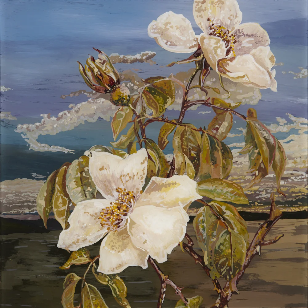 Tidal Rose Acrylic on plexiglass 12in x 12in 2015