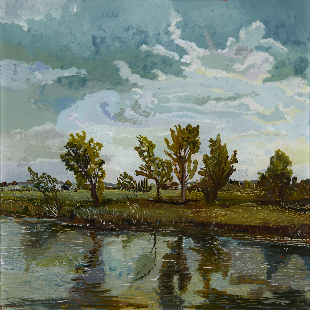 Clarence River Acrylic on plexiglass 12in x 12in 2013