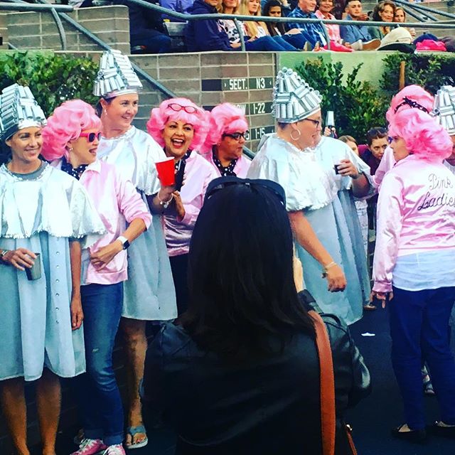 PinkLadys&amp;BeautySchoolDropouts#greasesingalong #hollwoodbowl #greaseistheword