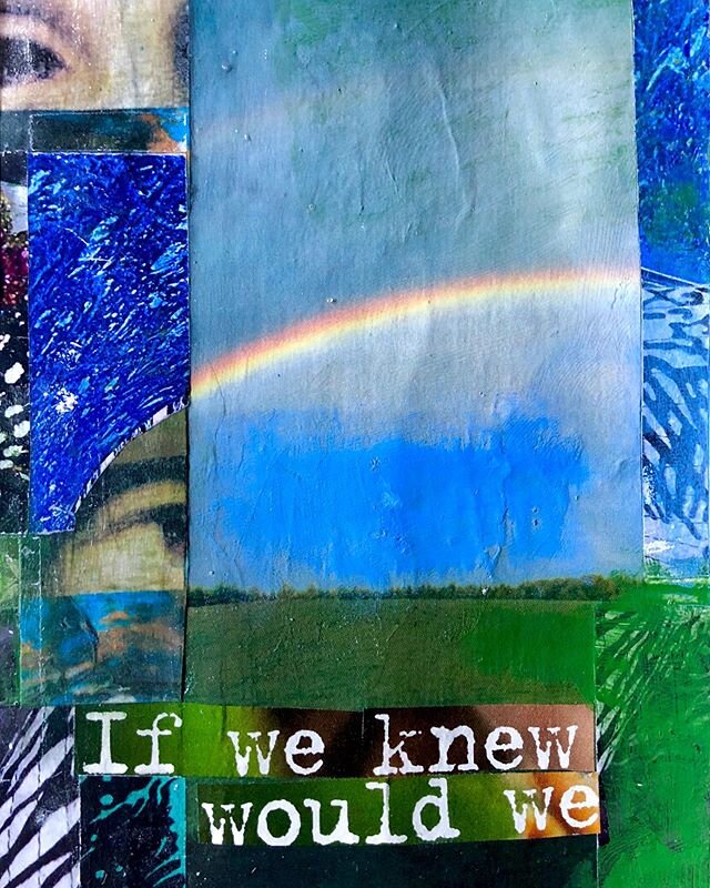 &ldquo;If We Knew Would We&rdquo;
Haiku
Sequence of events
They spend no time together
Past present future.
*
*
*
*
*
#art #covidart #covidartchallenge #hindsightis2020 #contemporaryart #2020 #mixedmedia #collage #collagepainting #studioart  #ifwekne