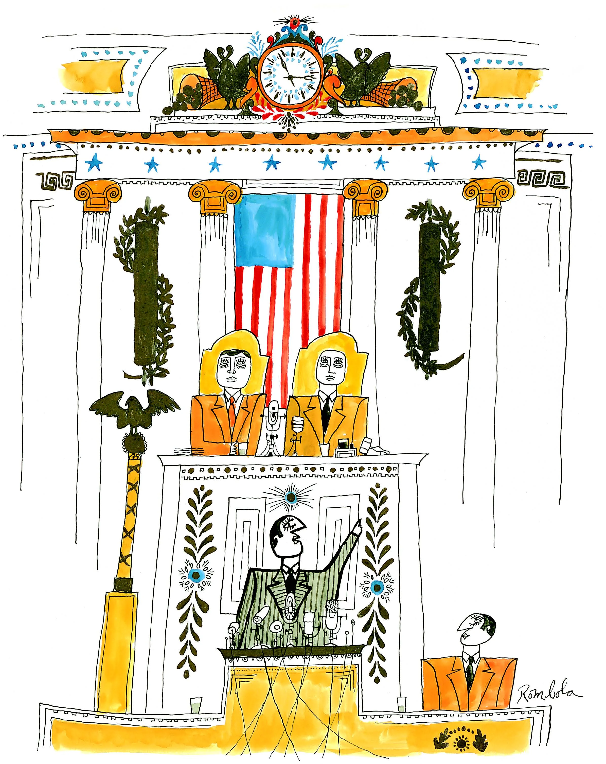 Congress circa 1959 / 60 Gouache and ink on paper.