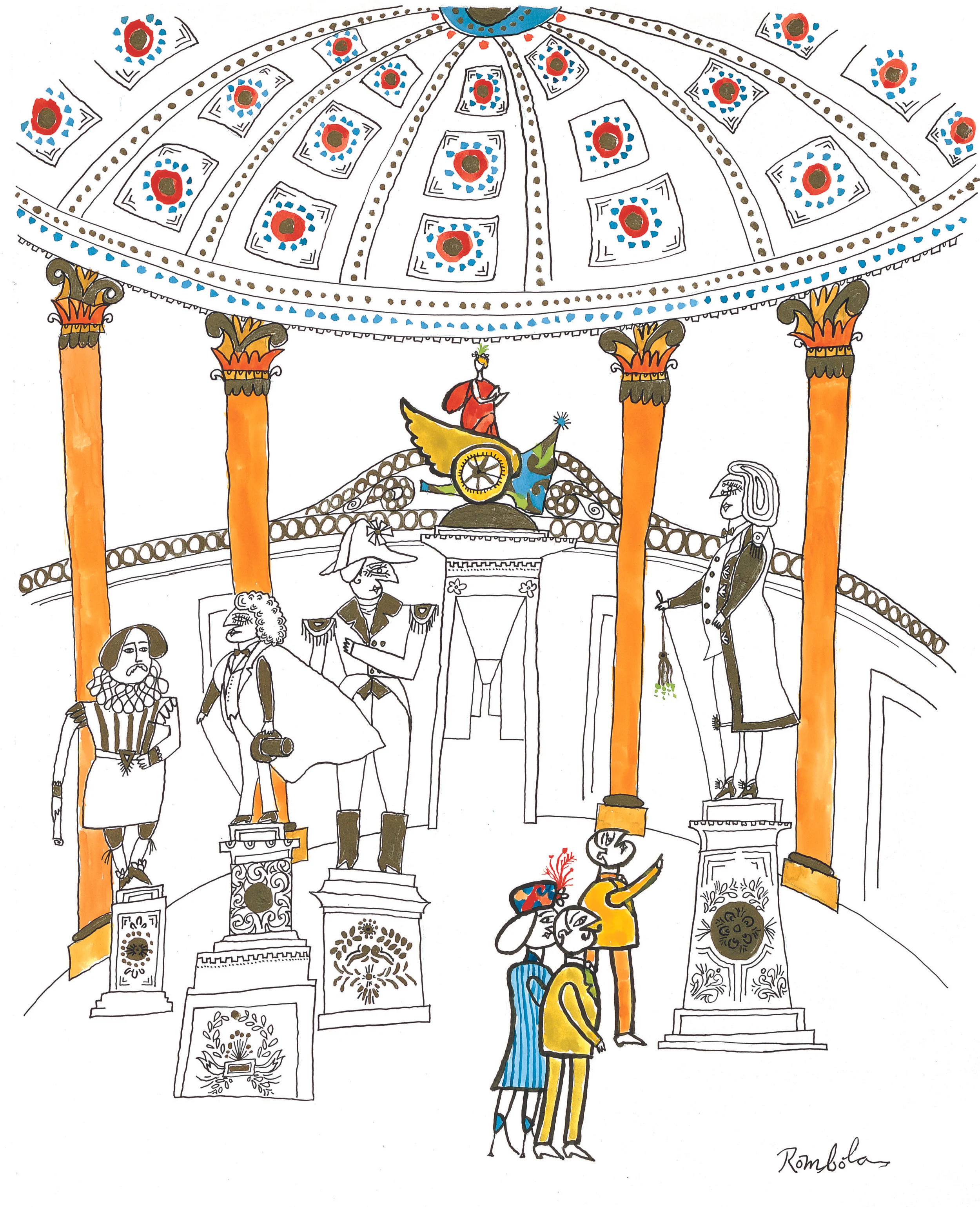 The Capitol Rotunda circa 1959 60 Gouache and ink on paper.