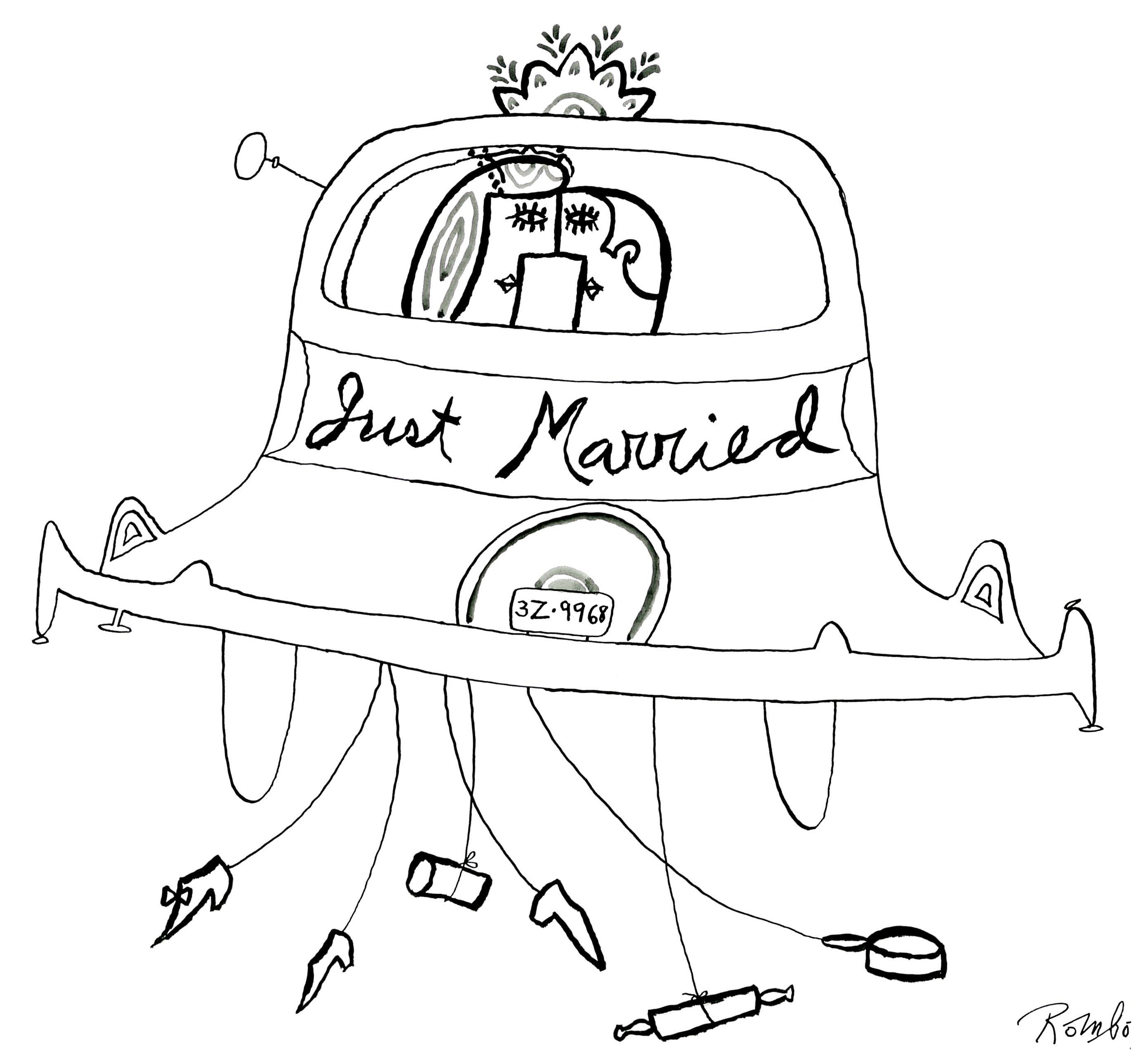   Just Married    Ink on paper 1964   