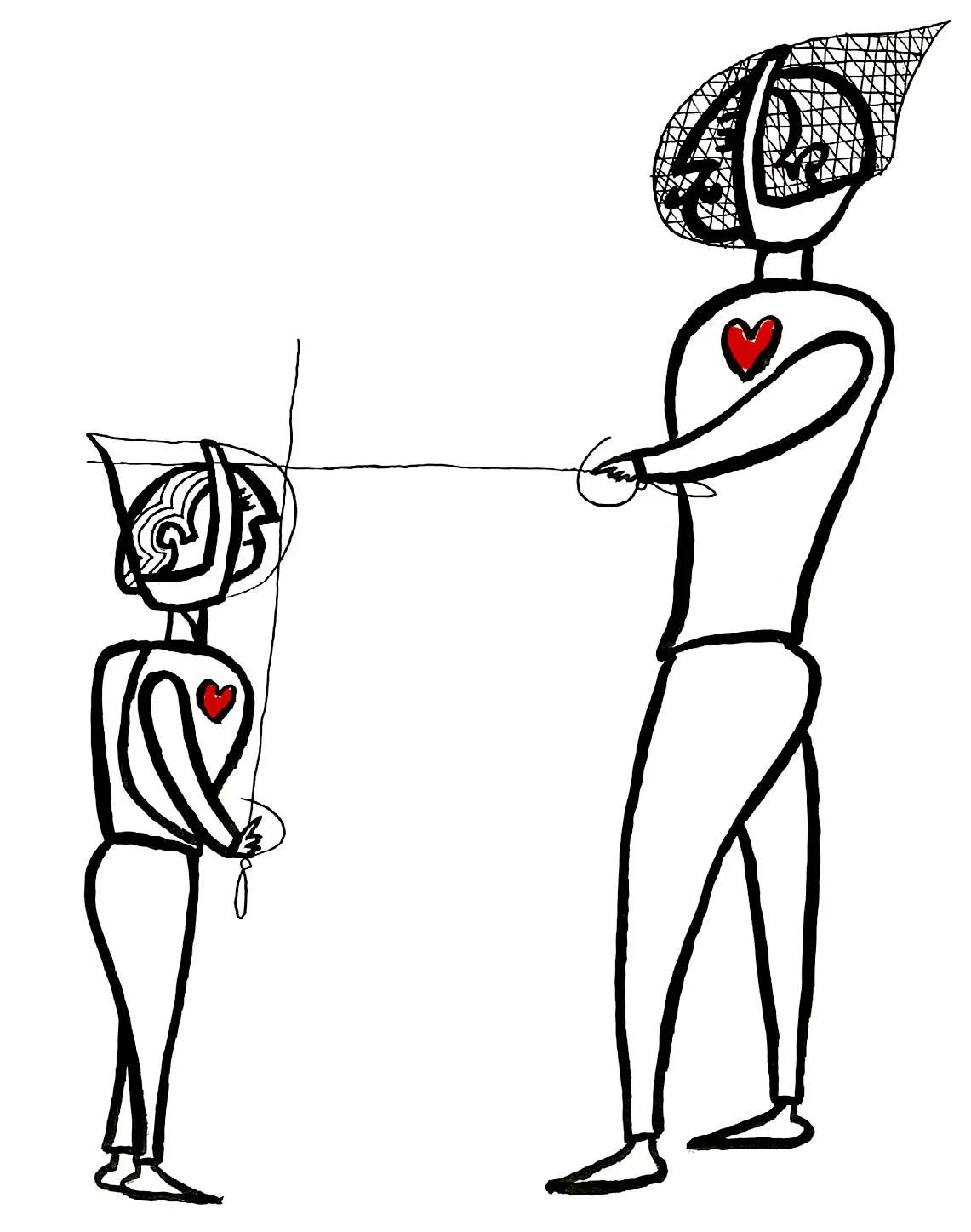 Knighted Fencer 1958 Ink on paper