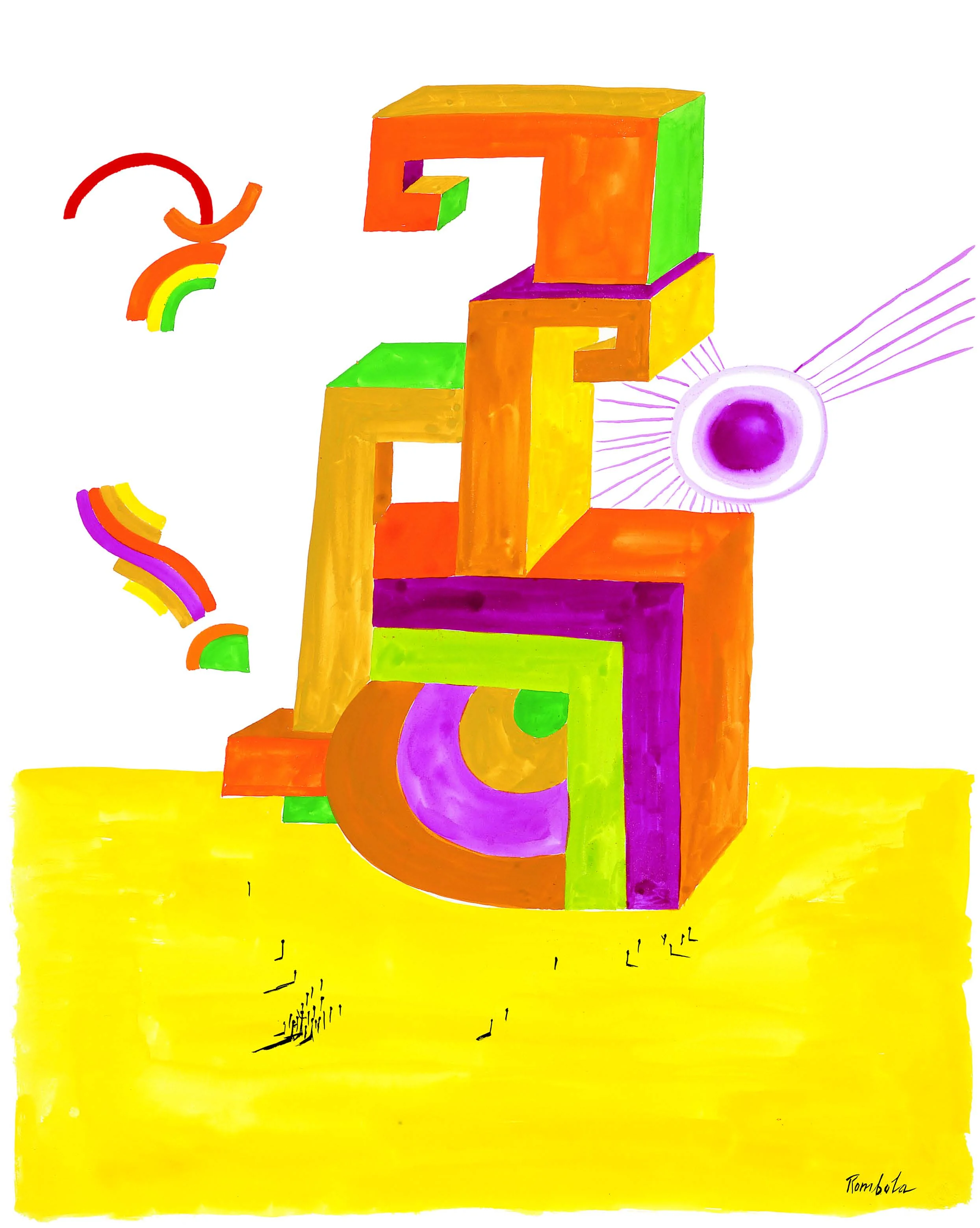 Color Developing City 1 Gouache on paper 1967