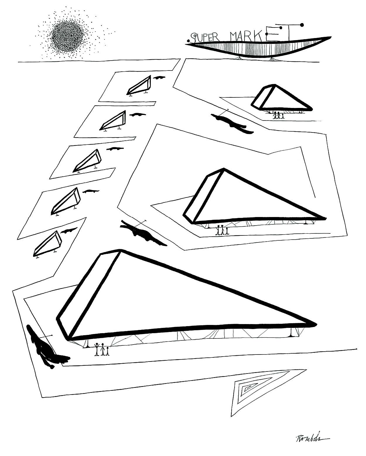   Future Suburbs    Ink on paper 1966   