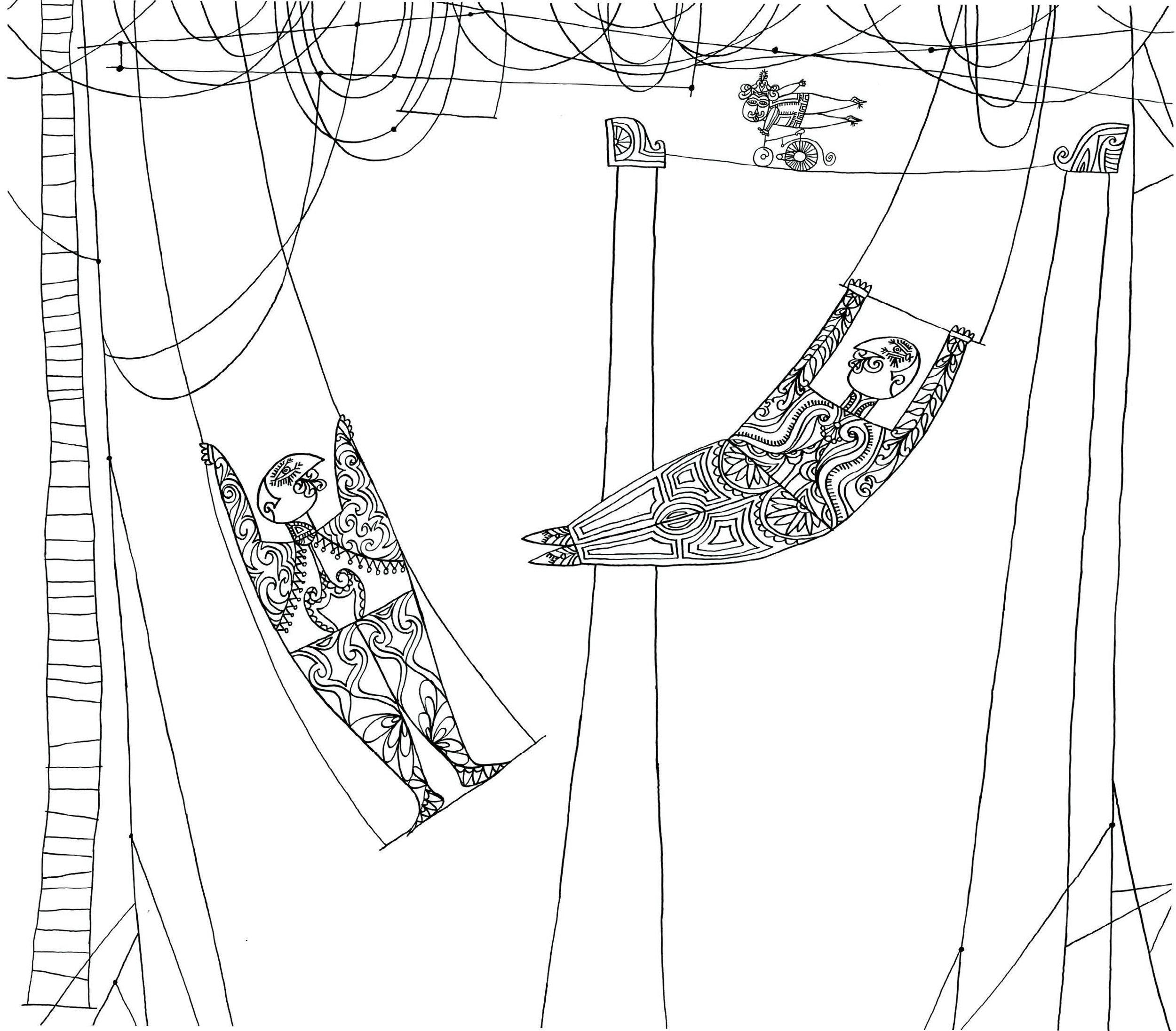   Trapeze Artists    Ink on paper 1956   