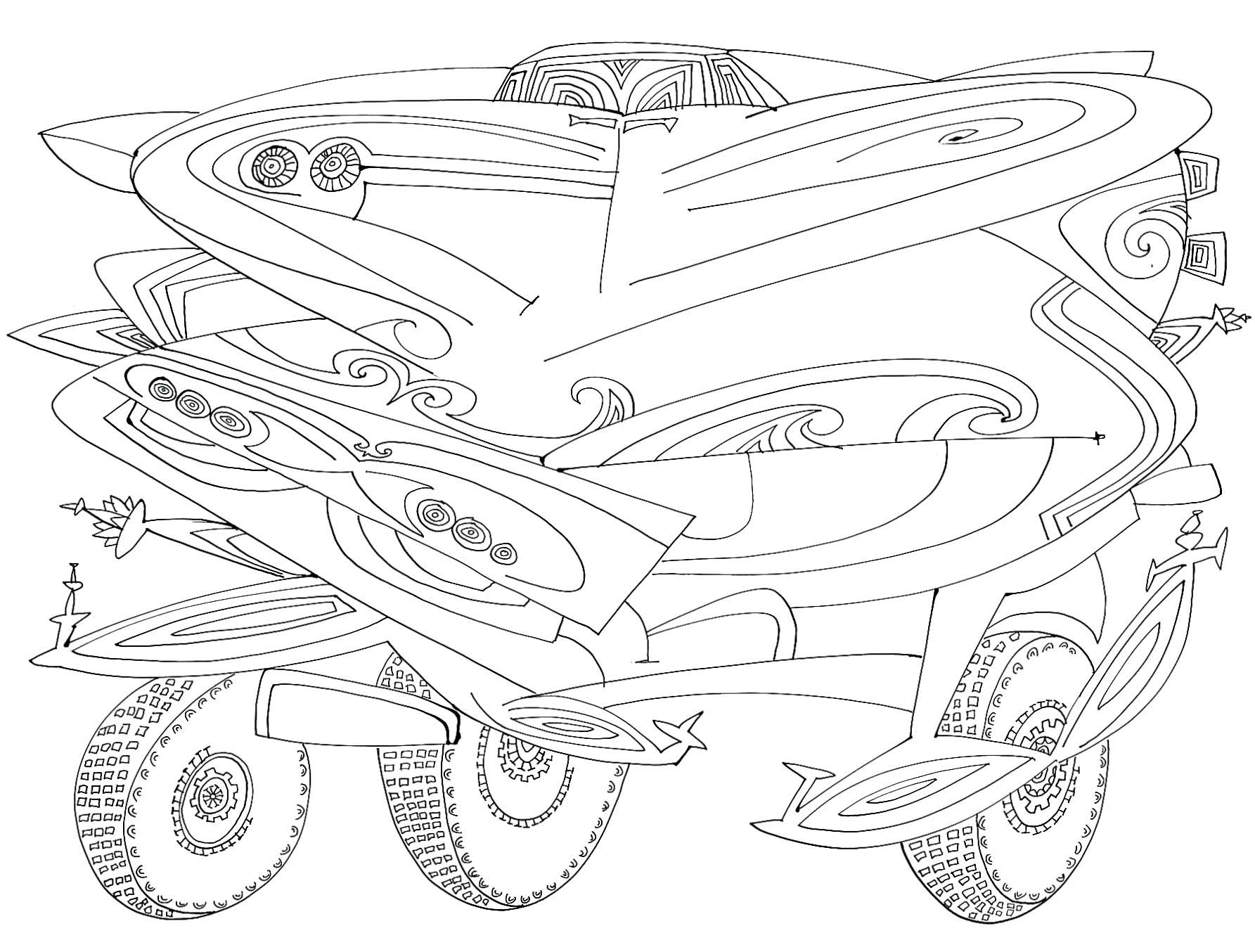   Car Front    Ink on paper 1966   