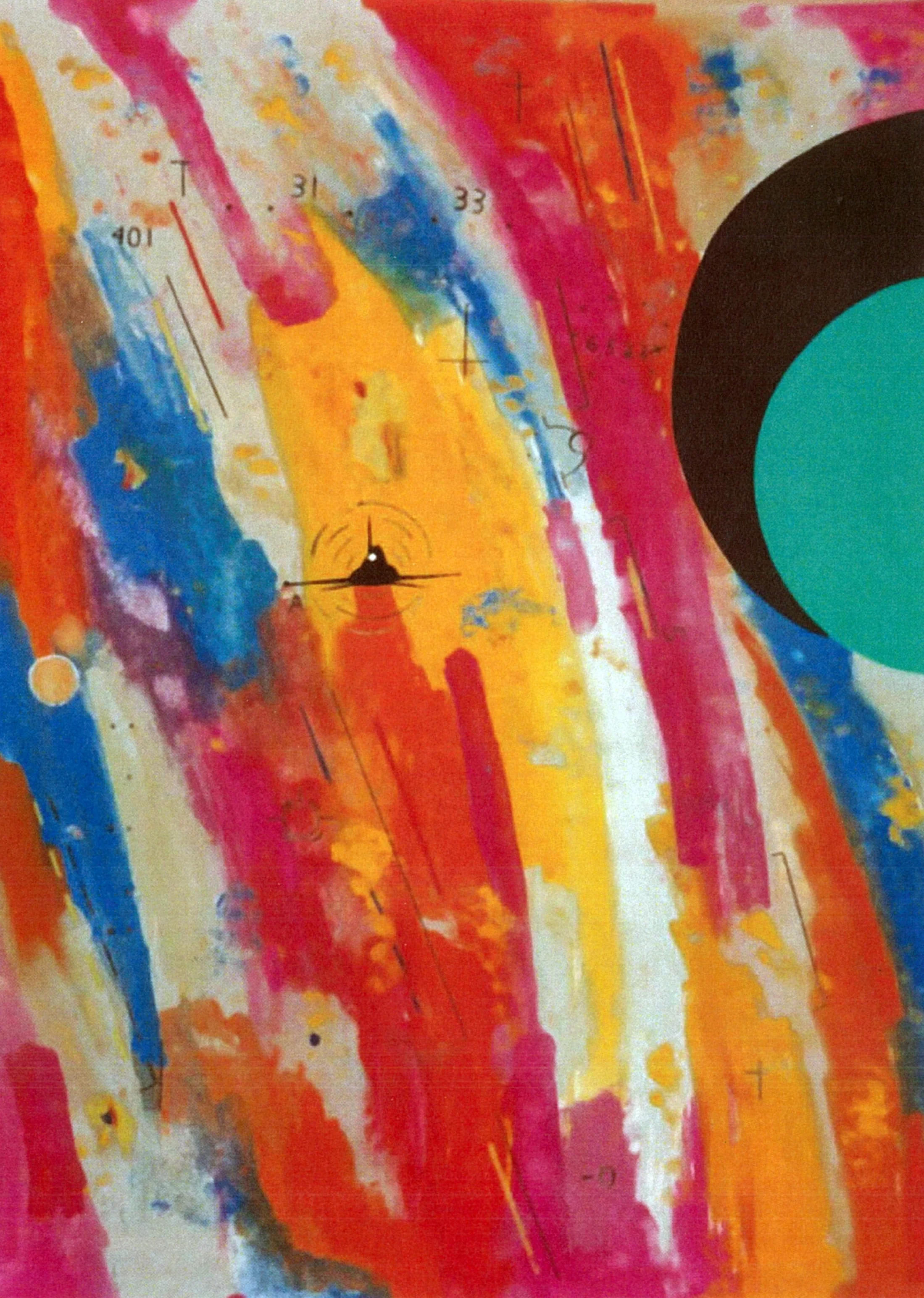 Bomber in Focus Gouache, Crayon on illus Board 30X40