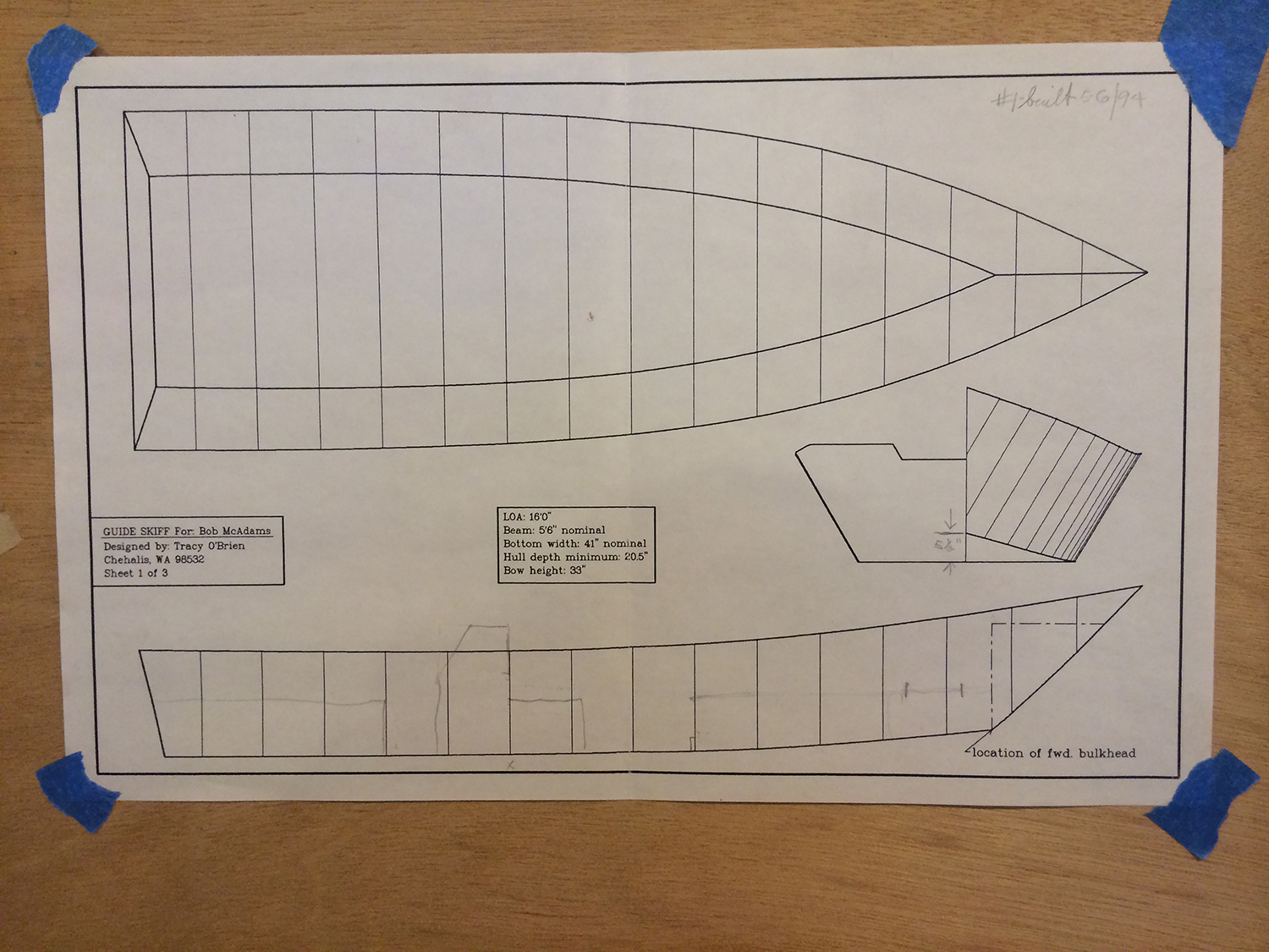 Nauset Marsh Skiff, built in 2014