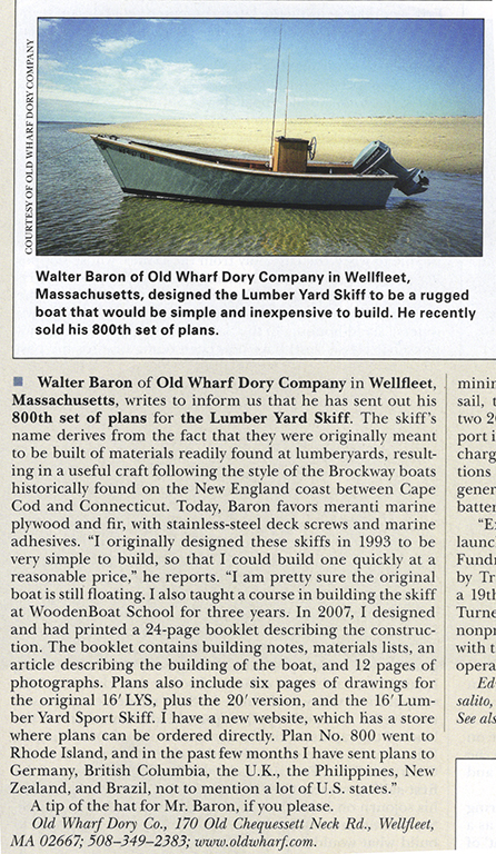 Thanks to WoodenBoat for the article!