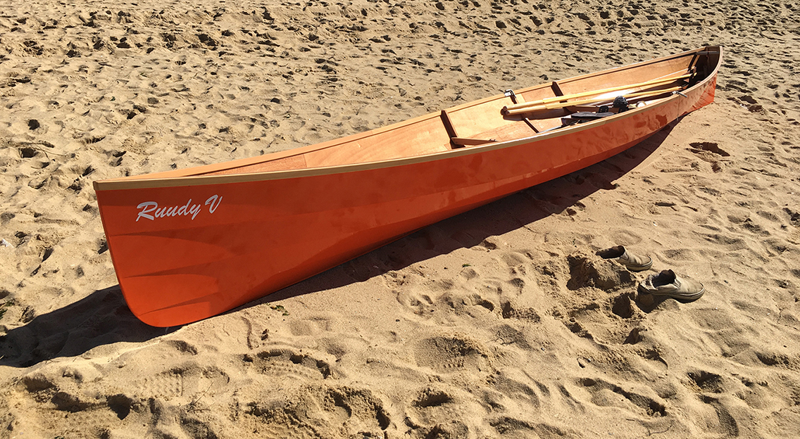 Savo 575 on the beach at the 2016 Wellfleet Rowing Rendezvous.