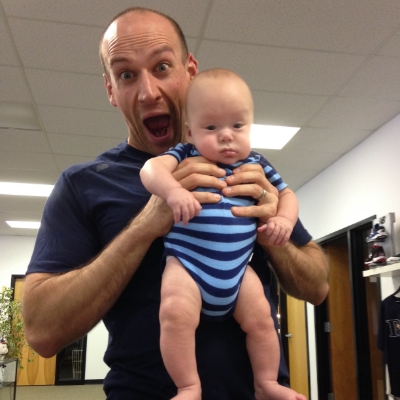 "Uncle Eric" could teach us all a thing or two about efficiency now that he's got two rugrats of his own at home...
