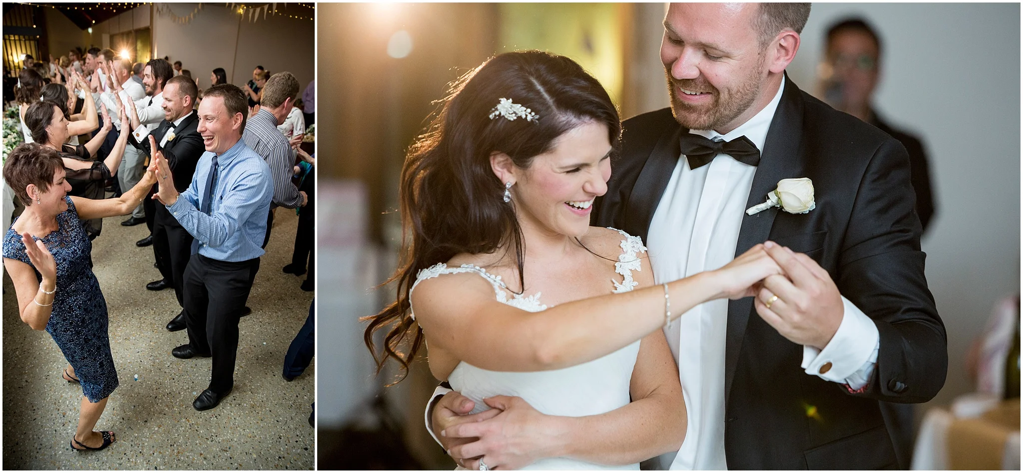 First dance with bride and groom and line dancing tutorials at Grazing at Gundaroo 