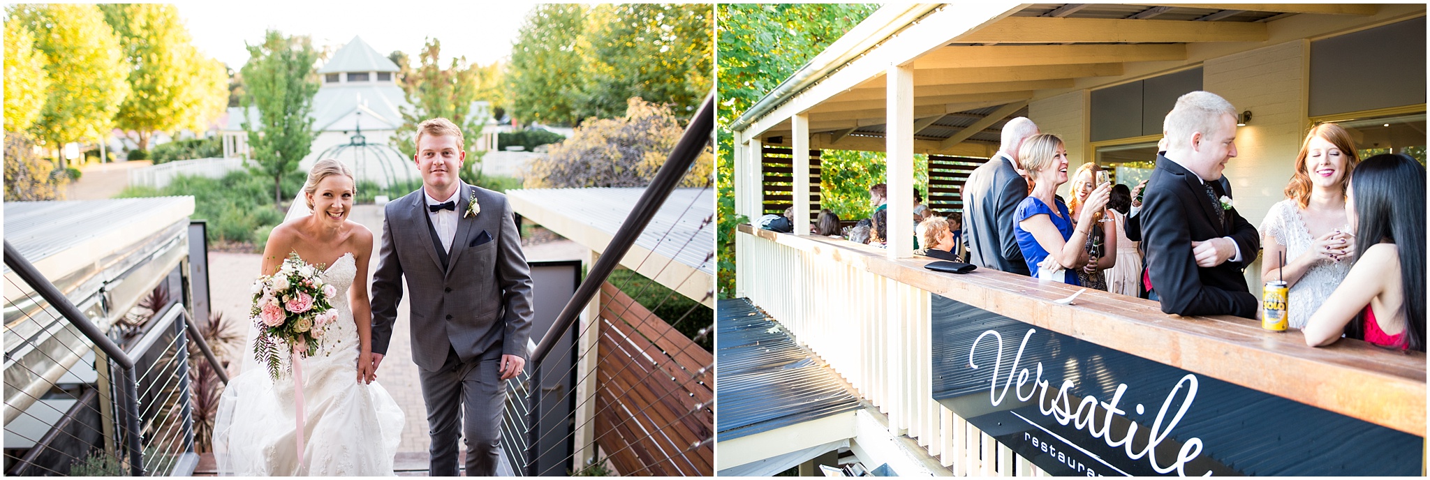 Couple entering their reception at Functions at Federation - Gold Creek Wedding