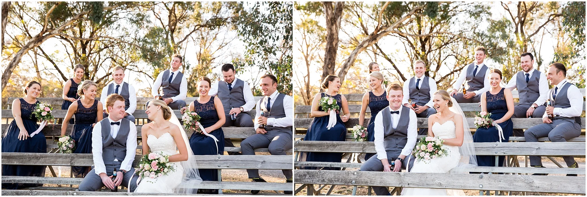Bridal party photos at Hall Showgrounds near Gold Creek