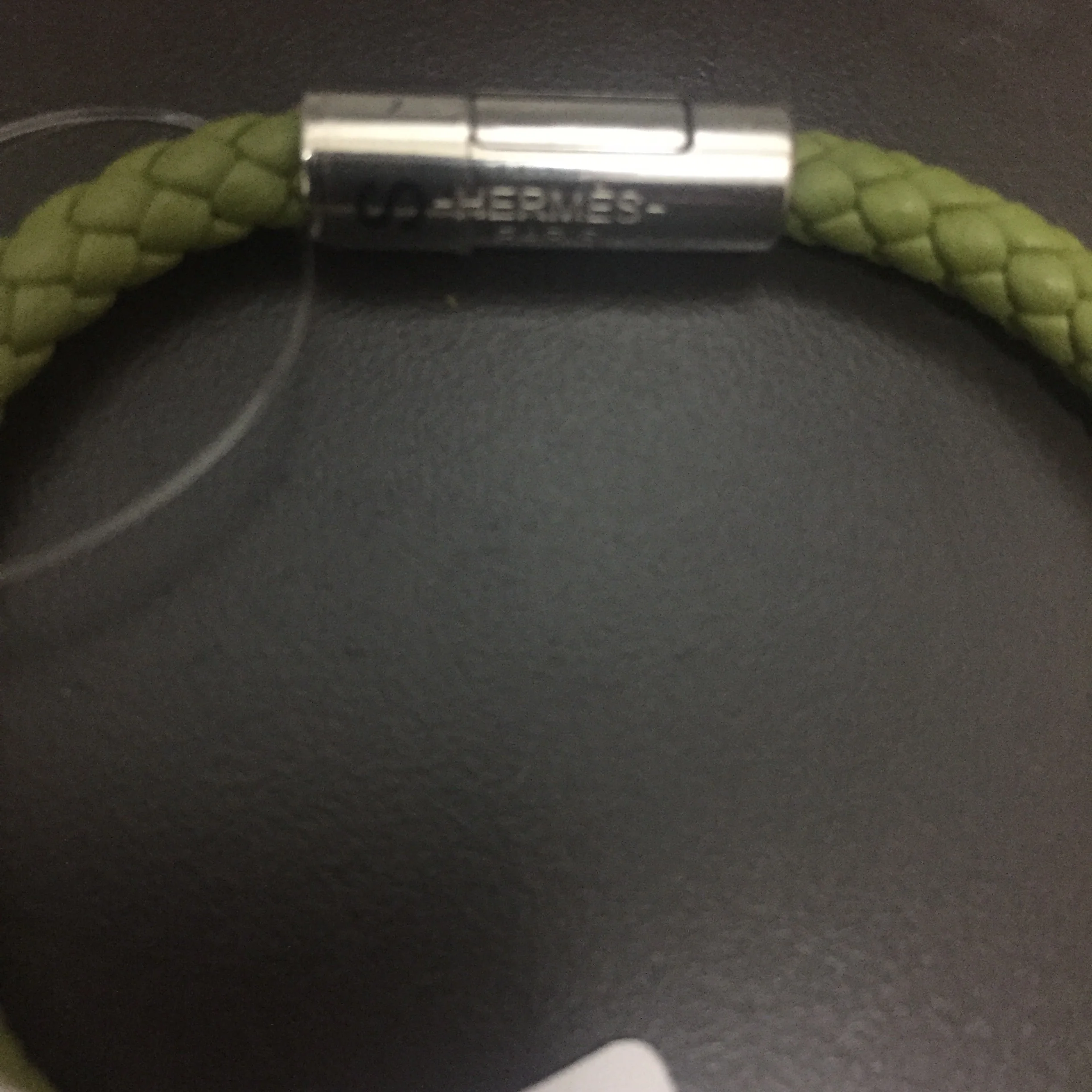 Bracelet Hermès Goliath En Cuir Rouge - Occasion, état à Vérifier