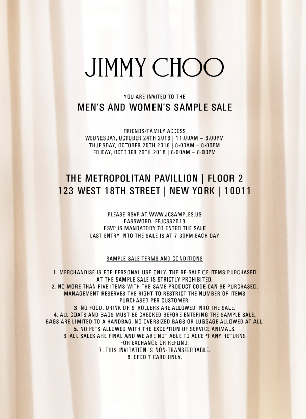 Jimmy Choo Sample Sale — the Fashion Sherlock