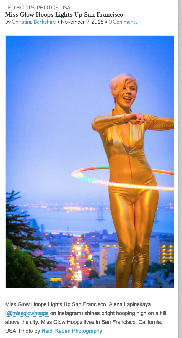 Miss Glow Hoops Lights Up San Francisco