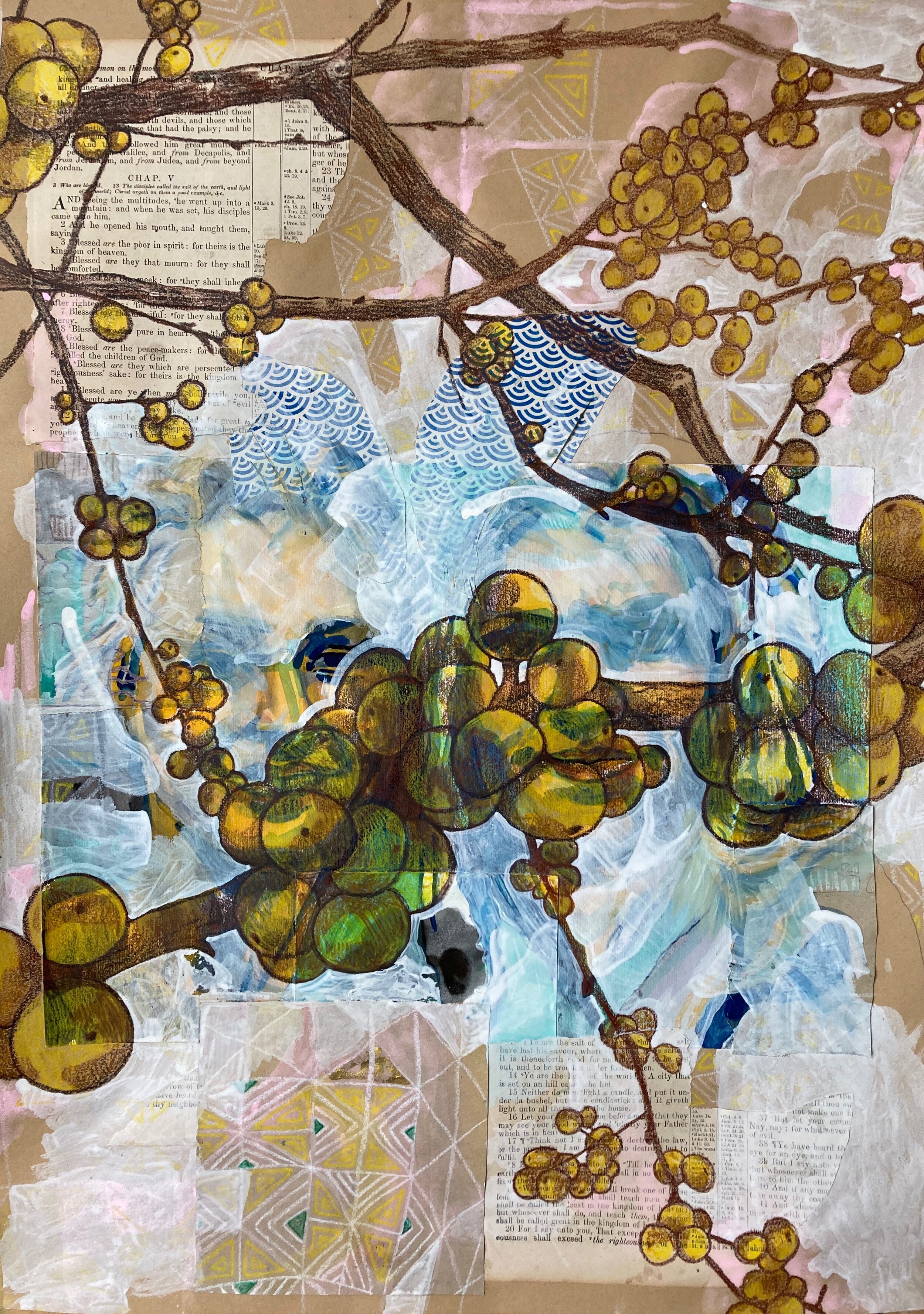 Winterberry Branches on Faith and Jessica, on Bald Man and Woman