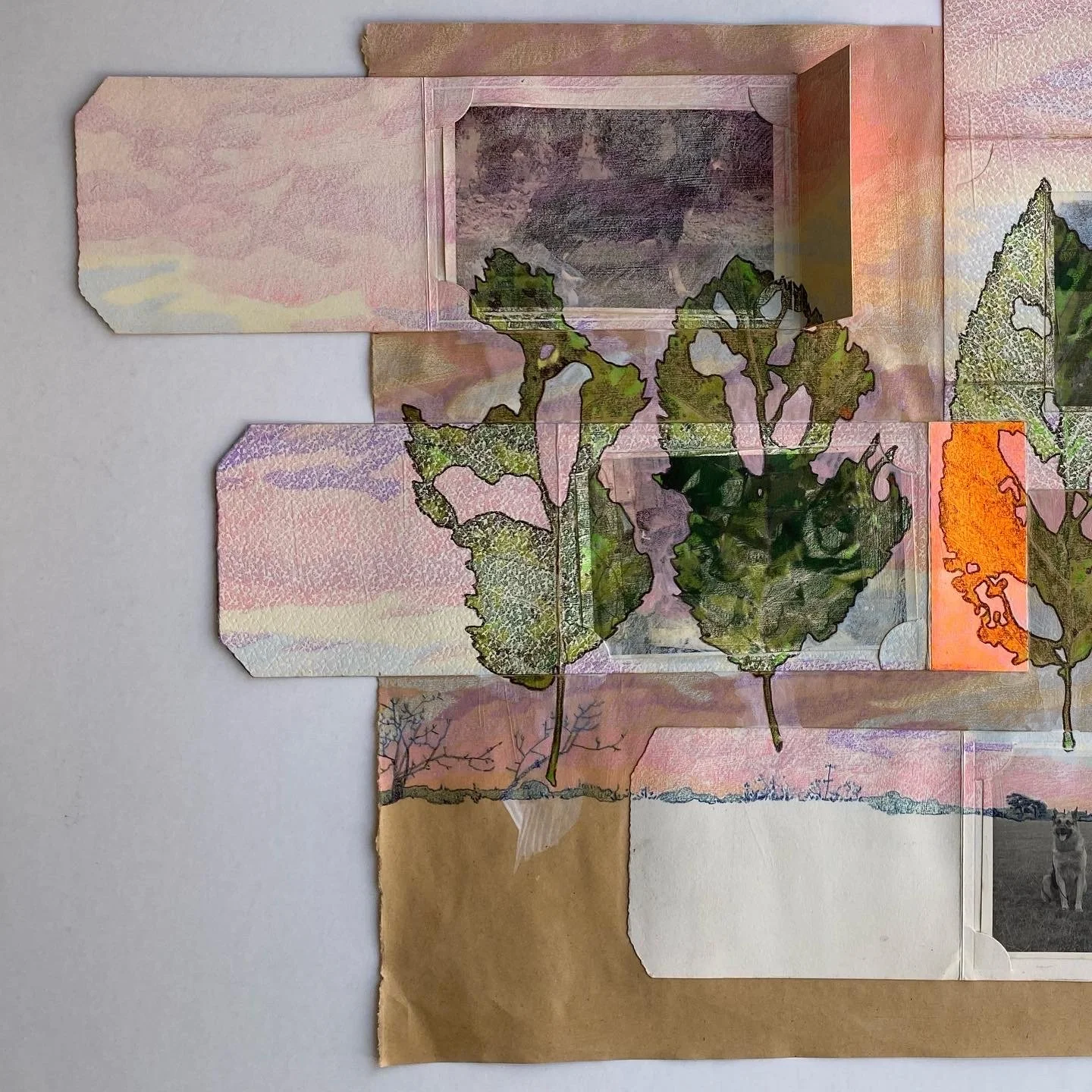 Dog Family of Leaves.