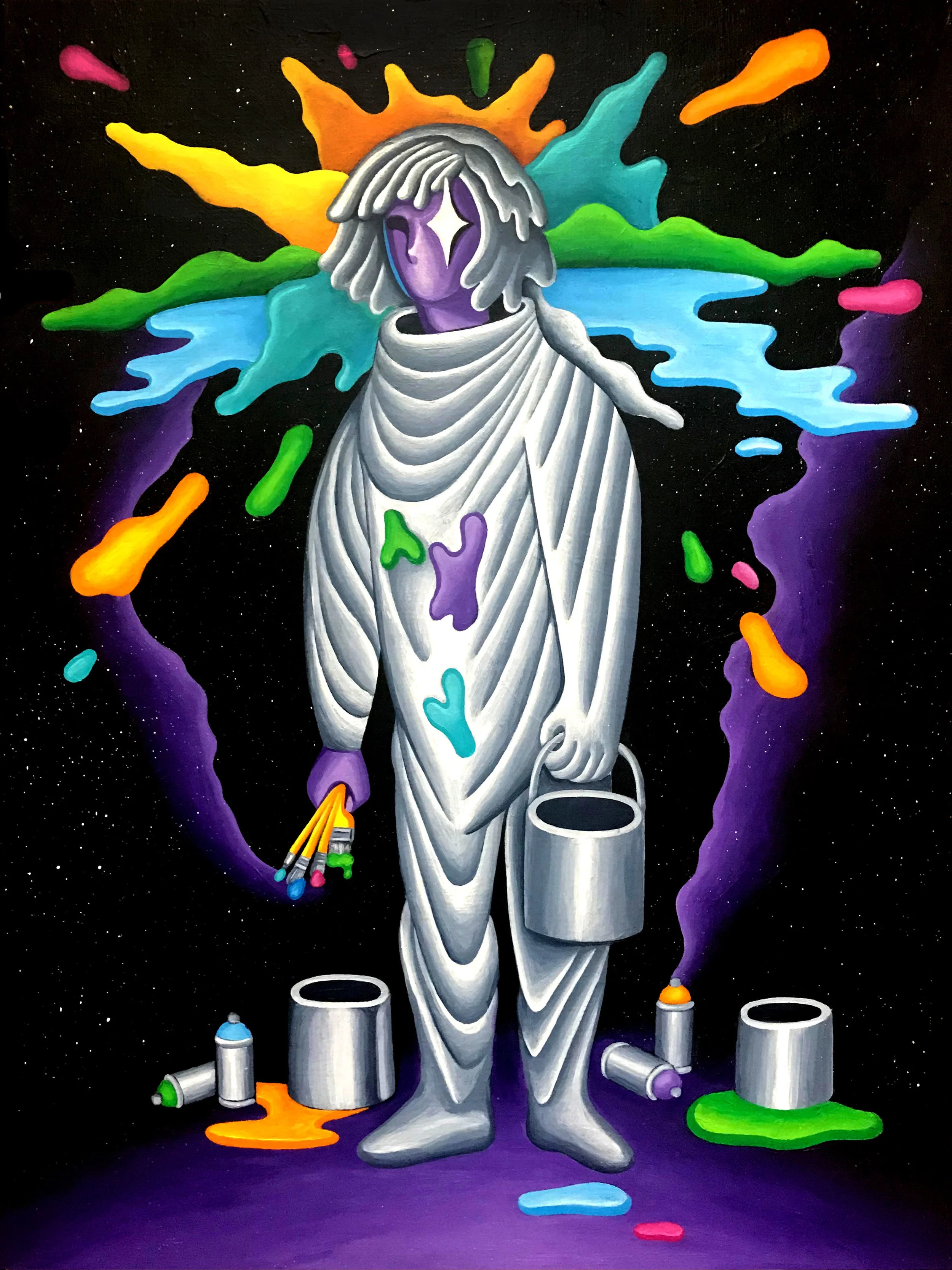 Painter’s Worlds 18” x 24” acrylic on canvas 2018