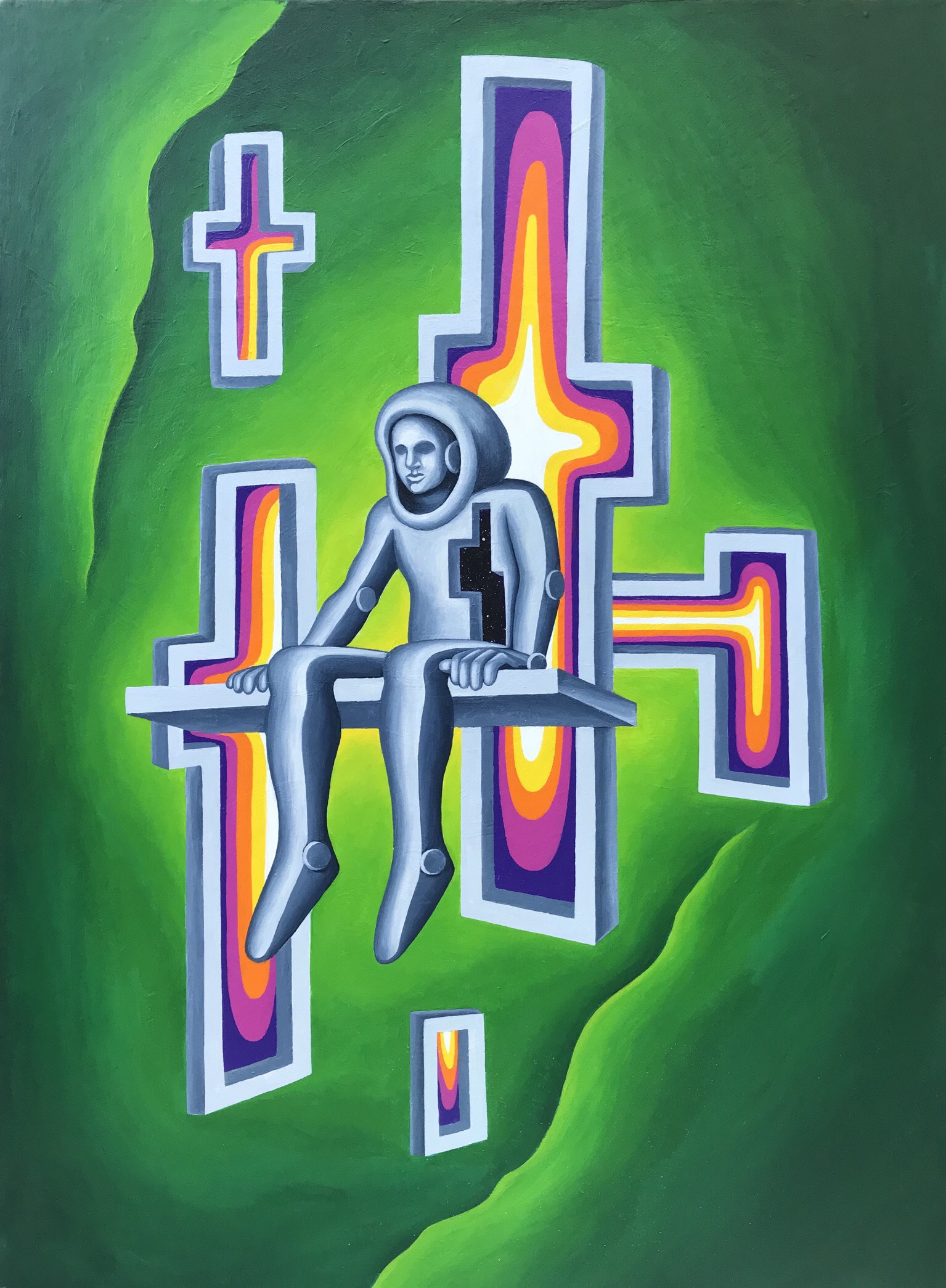Portals to the Past 22” x 30” acrylic on canvas 2018