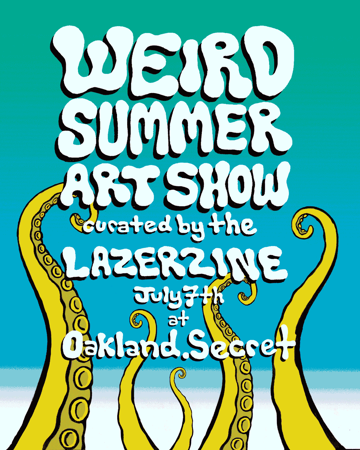 Animated Flyer design for “Weird Summer Art Show” 2018