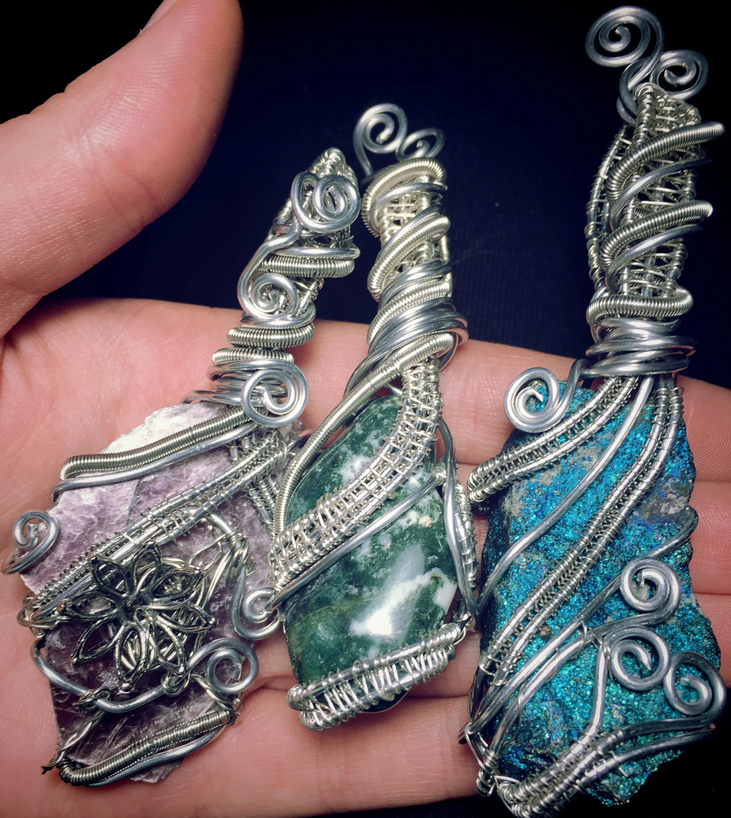 Sneak peek of the pendants I made today that will be added to my shop on Monday!
