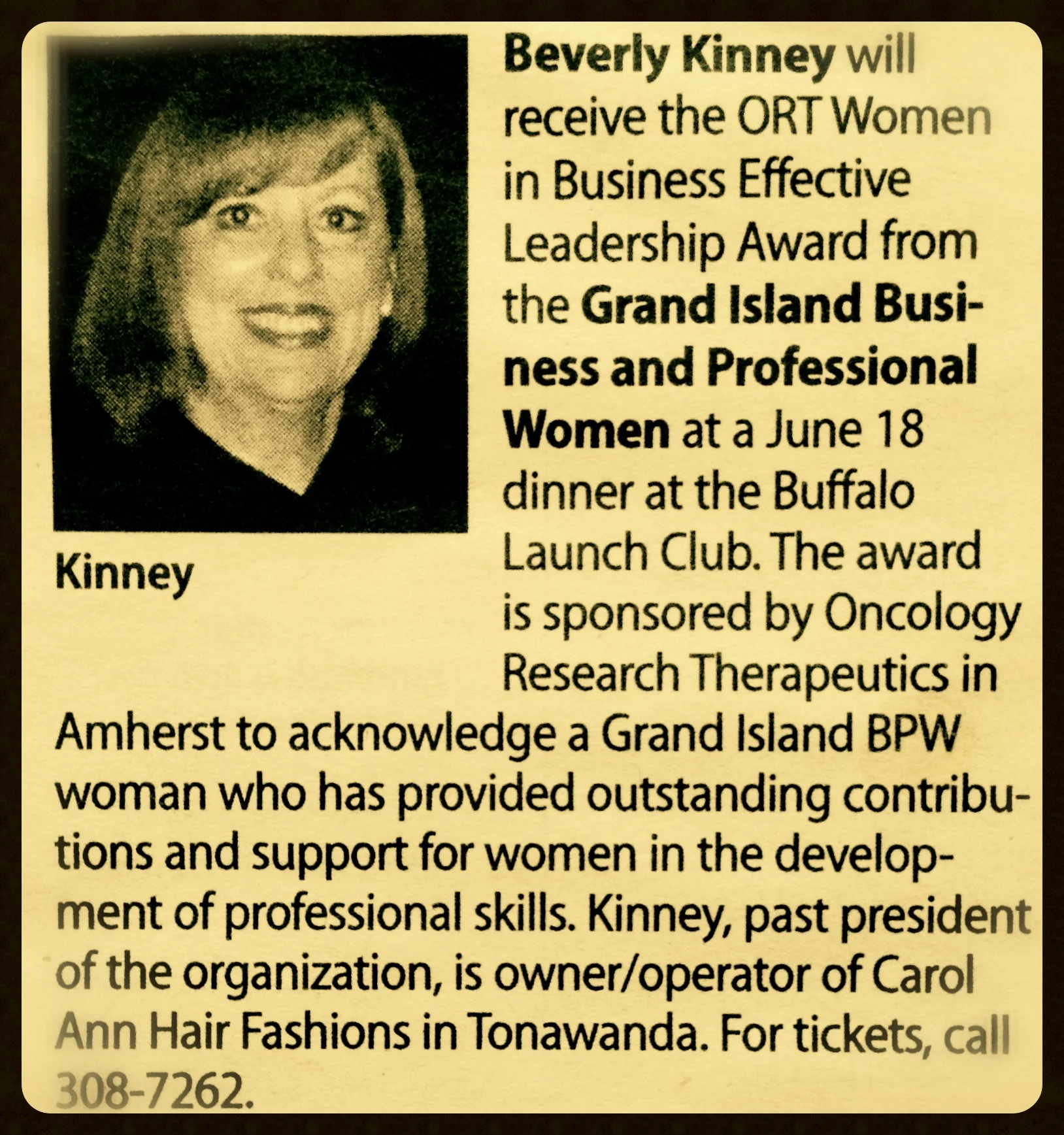 ORT Women in Business Effective Leadership Award