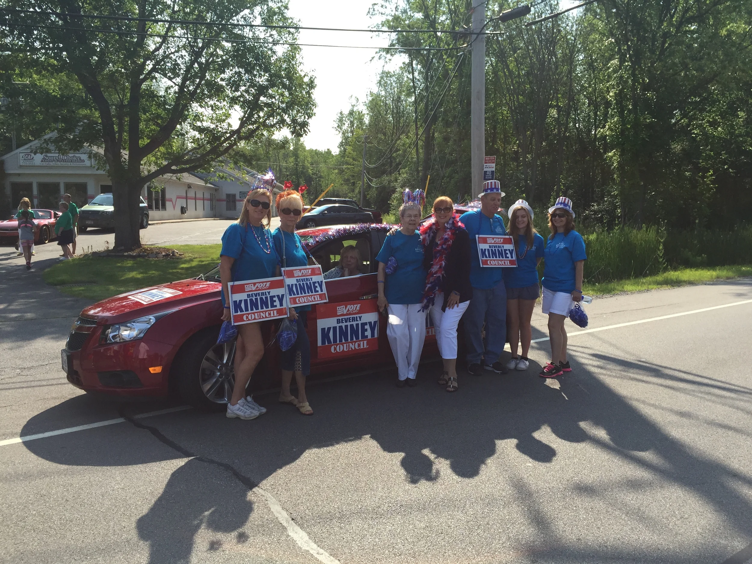 4th of July Parade. Bev Kinney supporters.
