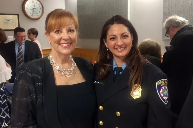 Bev & Joanne new Preisent of the G.I. Fire Department Directors 2018