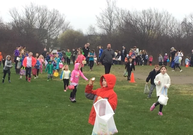 Easter Egg Hunt at Miracle League field 2019.