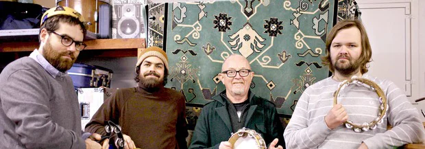 Dave Dobbyn in studio with Phoenix Foundation 